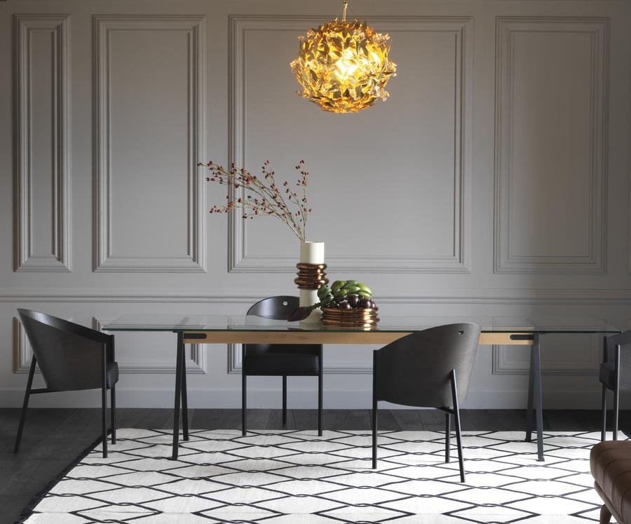 Driade Frate Dining Table - Modern Wooden Dining Room Table for 6, Perfect for Family Gatherings & Dinner Parties