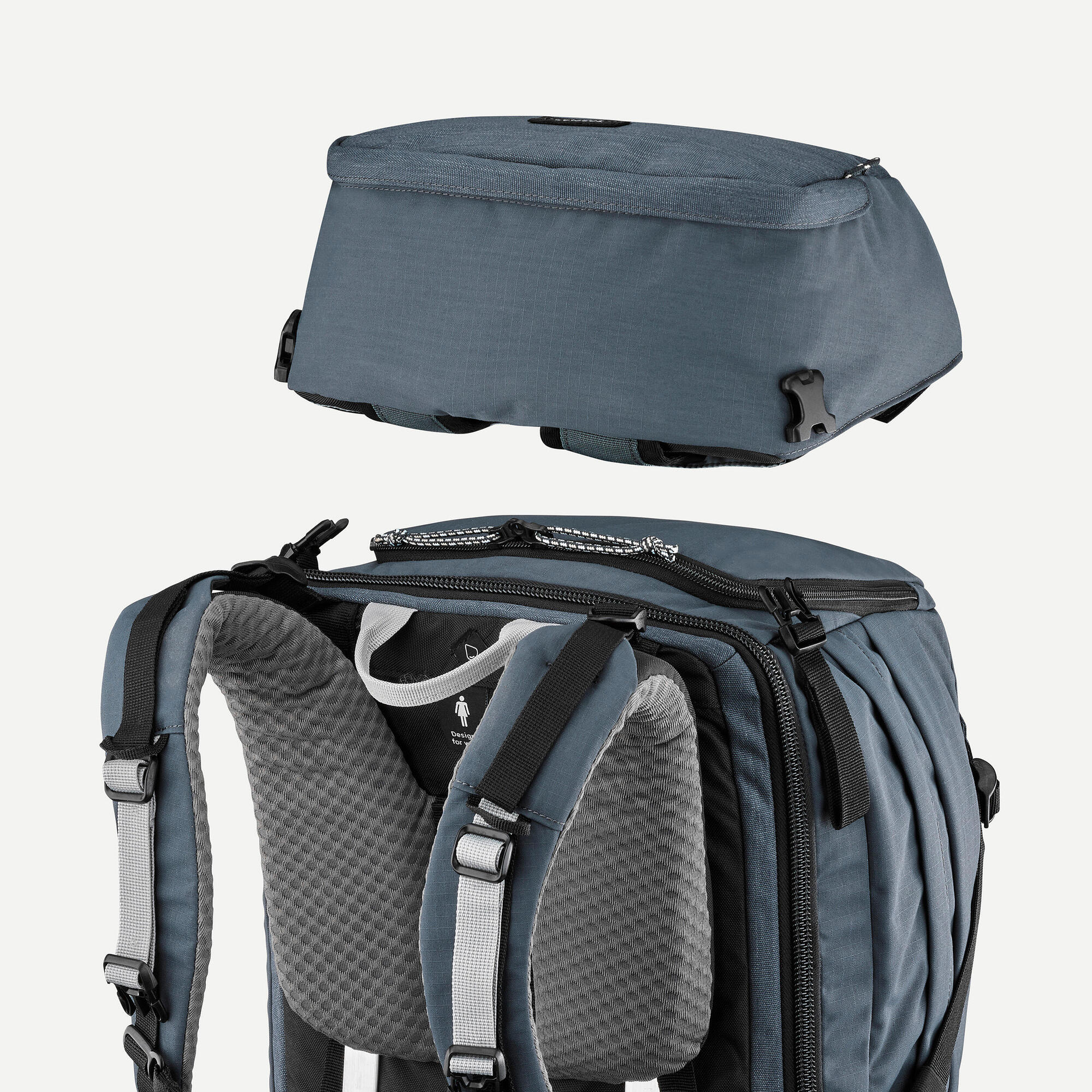 Forclaz Women's Travel 900 50L Lightweight Hiking Backpack - Perfect for Outdoor Adventures, Camping & Backpacking Trips