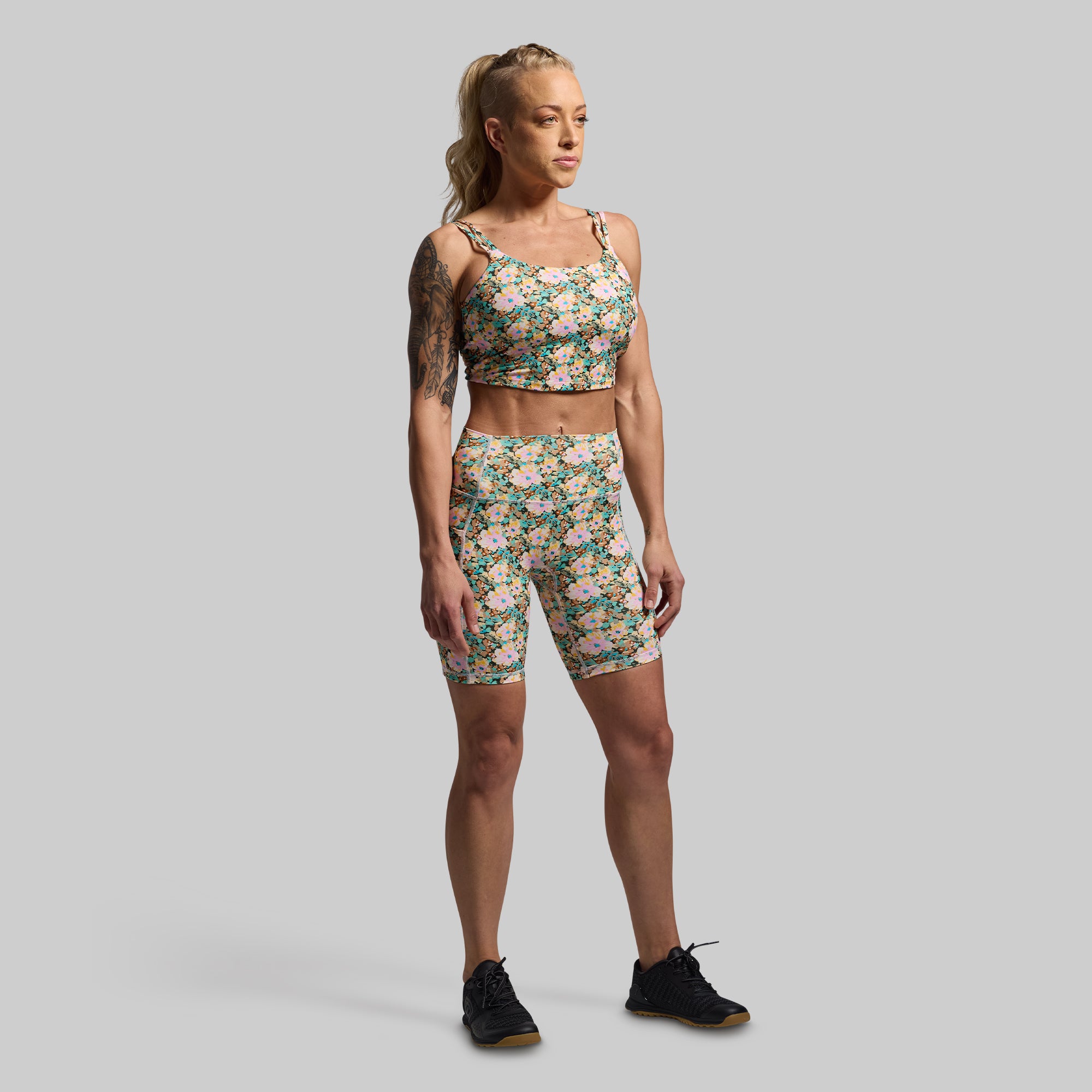 Don't Get It Twisted High Support Sports Bra - Petal Perfect Design for Yoga, Running & Gym Workouts