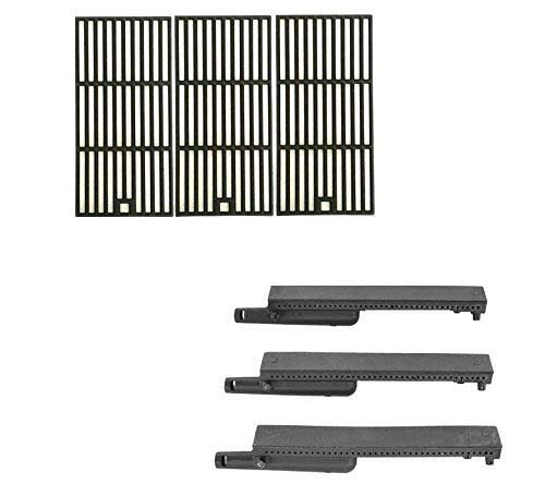 461246804 Gas Grill with 3 Cast-Iron Burners & Porcelain Cooking Grates - Perfect for Backyard BBQs, Camping, and Outdoor Parties