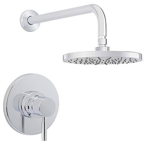 Miseno MS-550425-R-CP Mia Single Function Rain Shower Head Trim Package - Modern Bathroom Fixture for Spa-Like Shower Experience