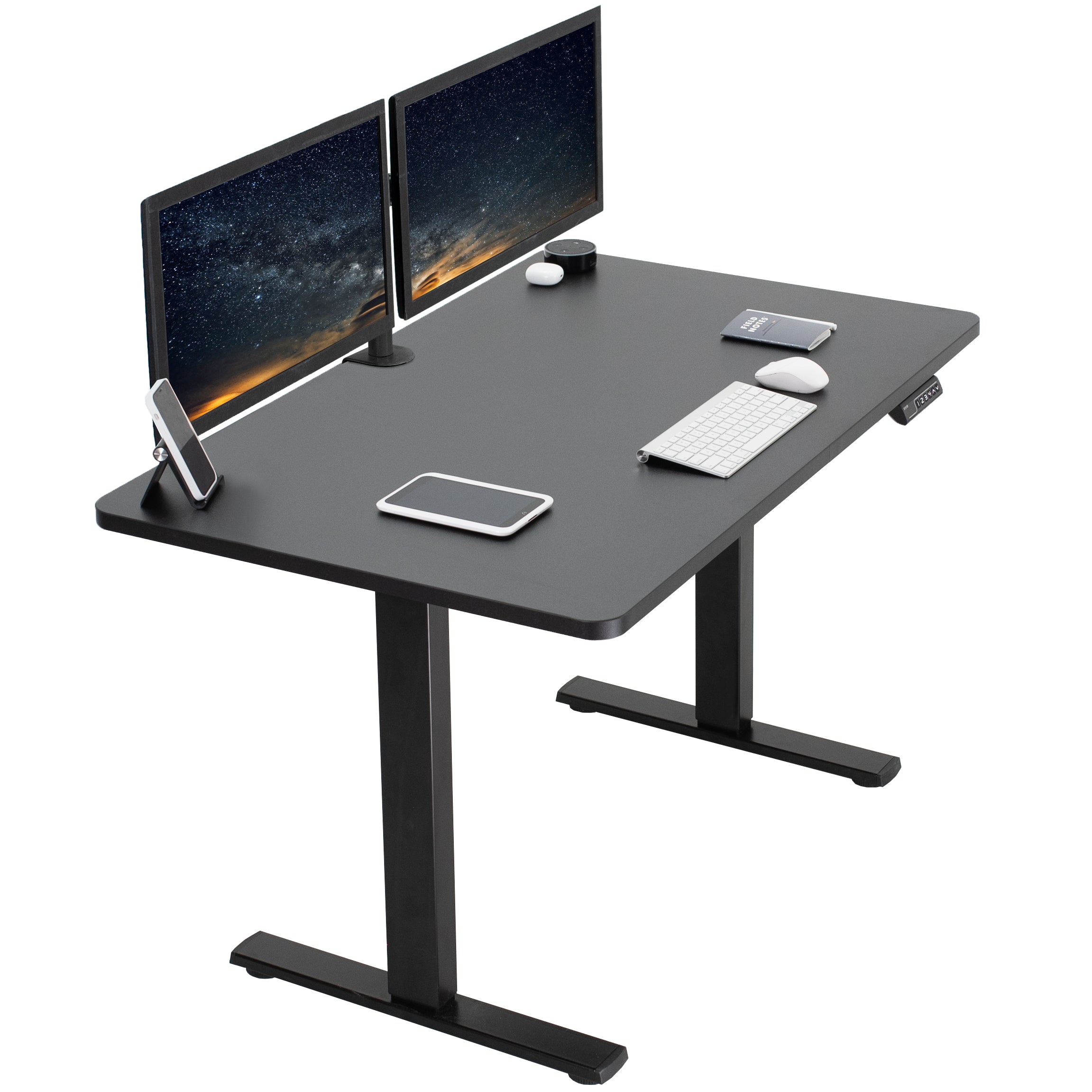 1B Solid Top Series Single Motor Electric Standing Desk with Push Button Memory Controller - Perfect for Home Office, Gaming & Workspace Ergonomics