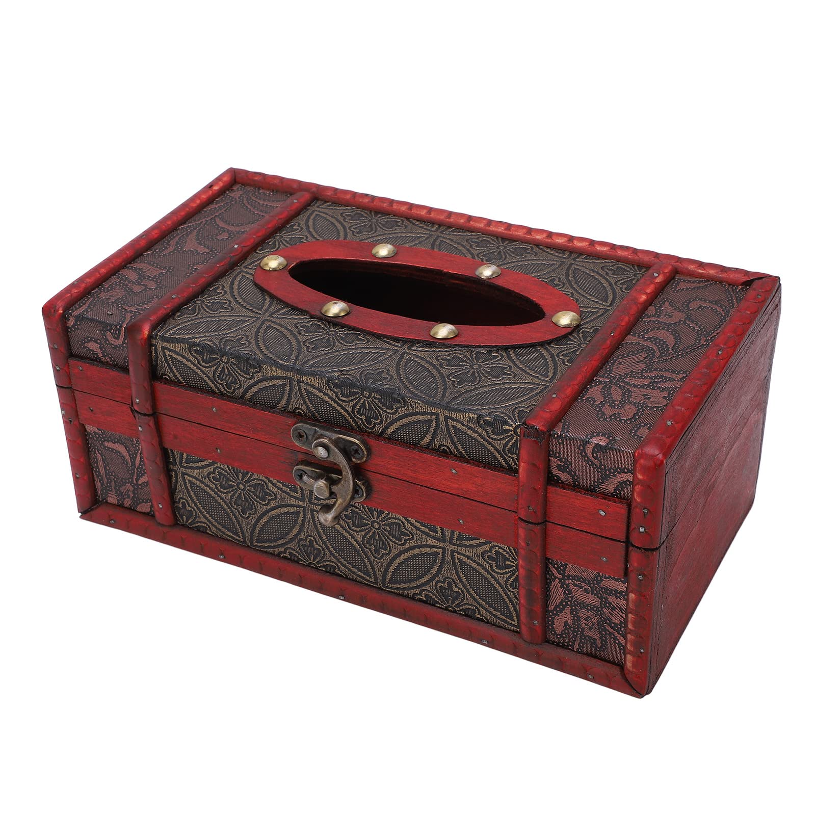 Okuyonic Wooden Tissue Box Cover - Handcrafted Antique Design for Home Decor, Bathroom, Living Room & Office | Multi-Purpose Decorative Tissue Holder
