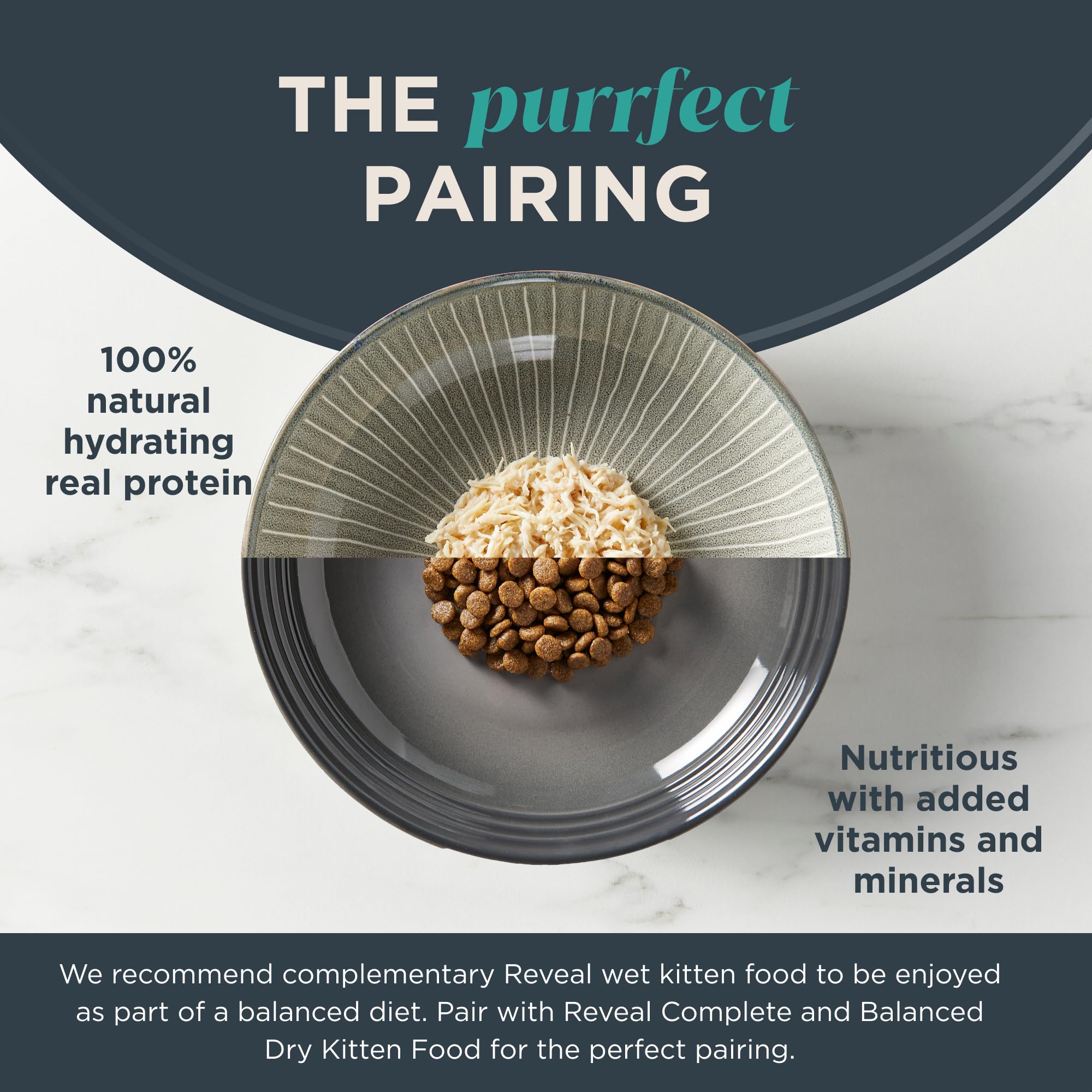 Reveal Natural Grain-Free Wet Kitten Food in Broth - Limited Ingredient Tuna Fillet Canned Cat Food with No Artificial Additives (8 x 2.47 oz Cans) - High Protein Kitten Meal for Sensitive Stomach & Healthy Growth