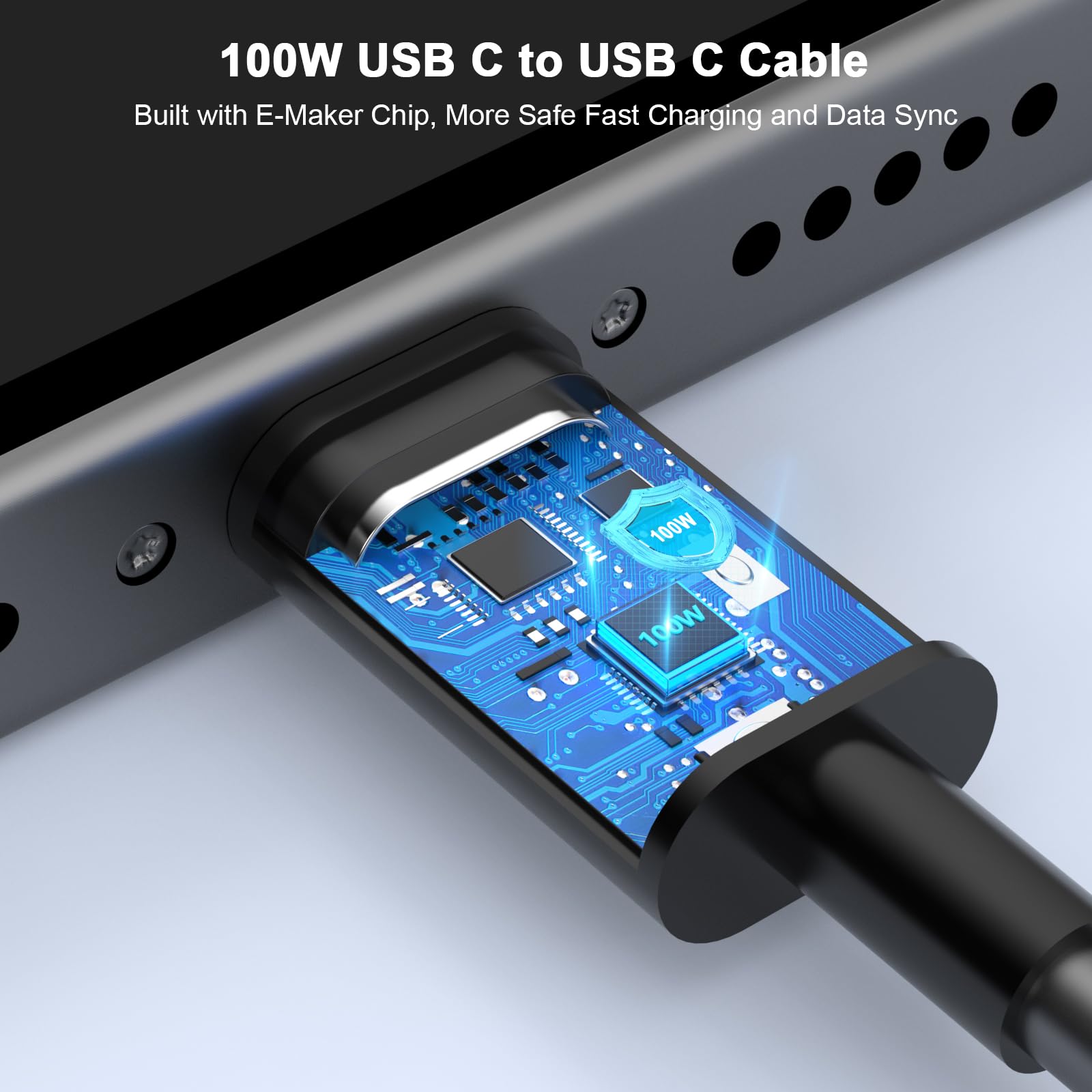 138W Fast USB C Car Charger for iPhone 15 Pro Max - 3-Port Compact Car Adapter with 2x 100W USB C Cables - Compatible with iPhone 15 Series, MacBook Pro, iPad Pro, Galaxy S23 - Perfect for Road Trips & Multi-Device Charging