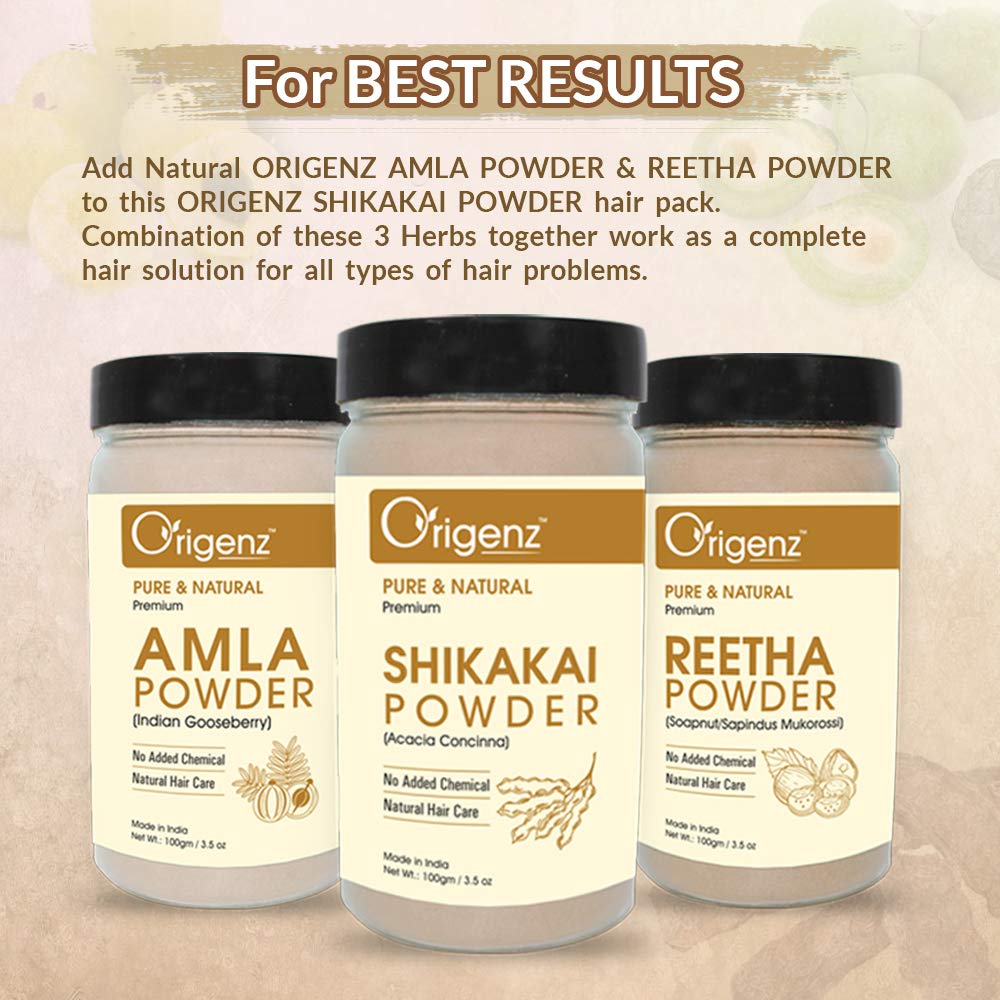 Organic Pure Shikakai Powder for Hair Growth & Scalp Care - Natural Hair Conditioner & Cleanser, Dandruff Control, 100g (Pack of 2) | Acacia Concinna | Ideal for Ayurvedic Hair Wash & DIY Natural Hair Treatments
