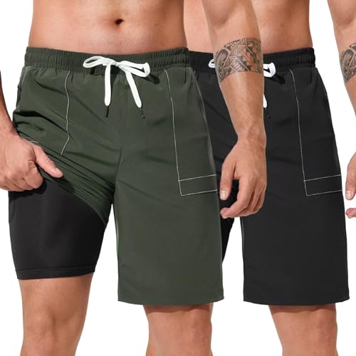 2pcs/Black+army Green