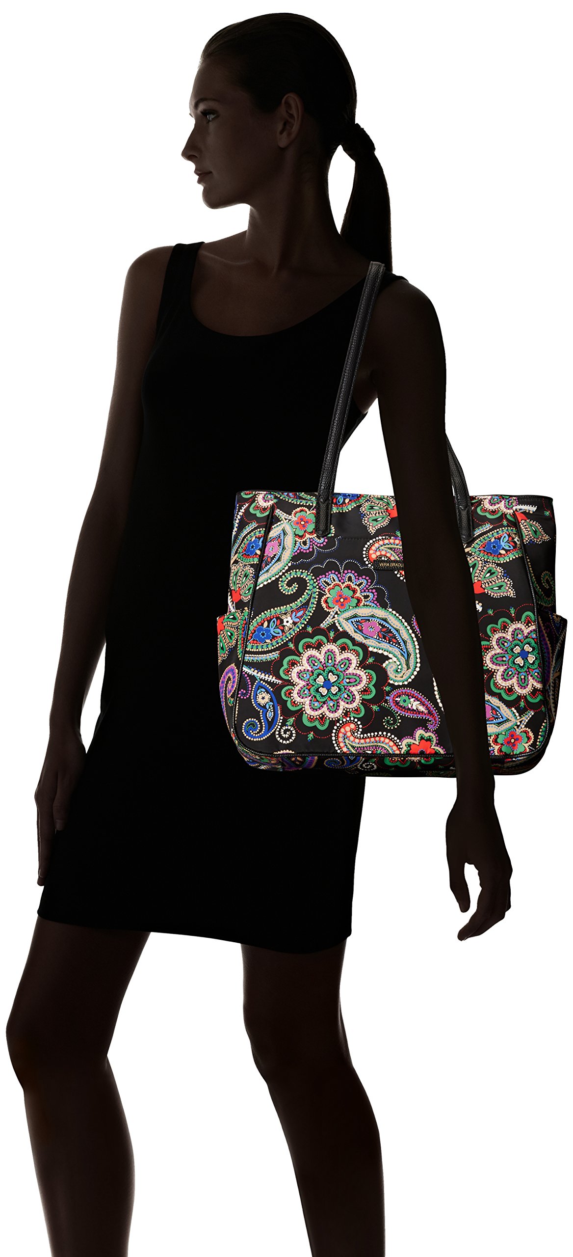 Vera Bradley Women's Preppy Polyester Zip Top Tote Bag - Stylish & Spacious Handbag for Work, Travel & Everyday Use