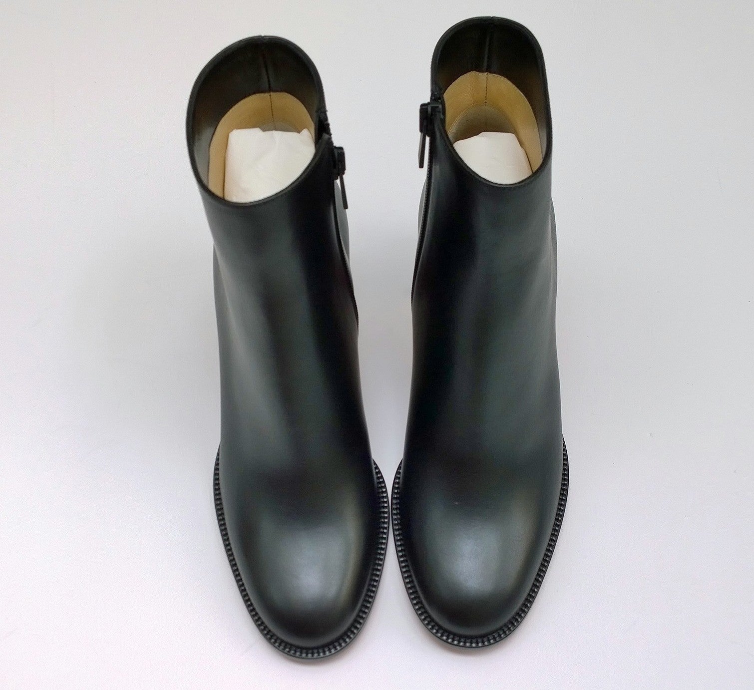 Christian Louboutin Adoxa 70 Black Leather Ankle Boots for Women - Block Heel Booties for Party, Night Out & Special Occasions