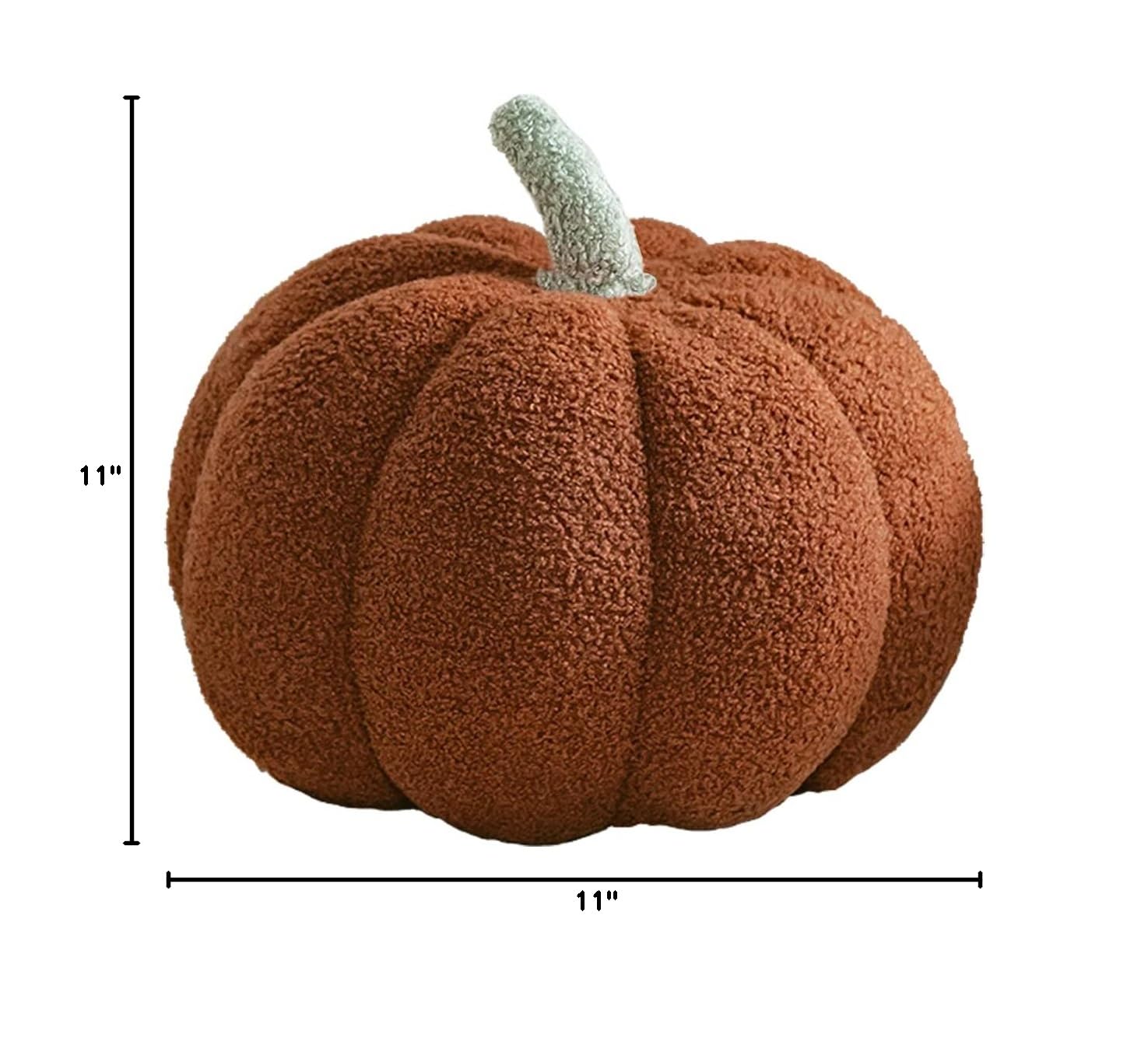3D Simulated Pumpkin Plush Pillow - Soft Sofa Cushion for Home Decor (7.8 Inch, Brown) | Perfect for Fall Decorations, Halloween, Thanksgiving & Cozy Living Room Accents