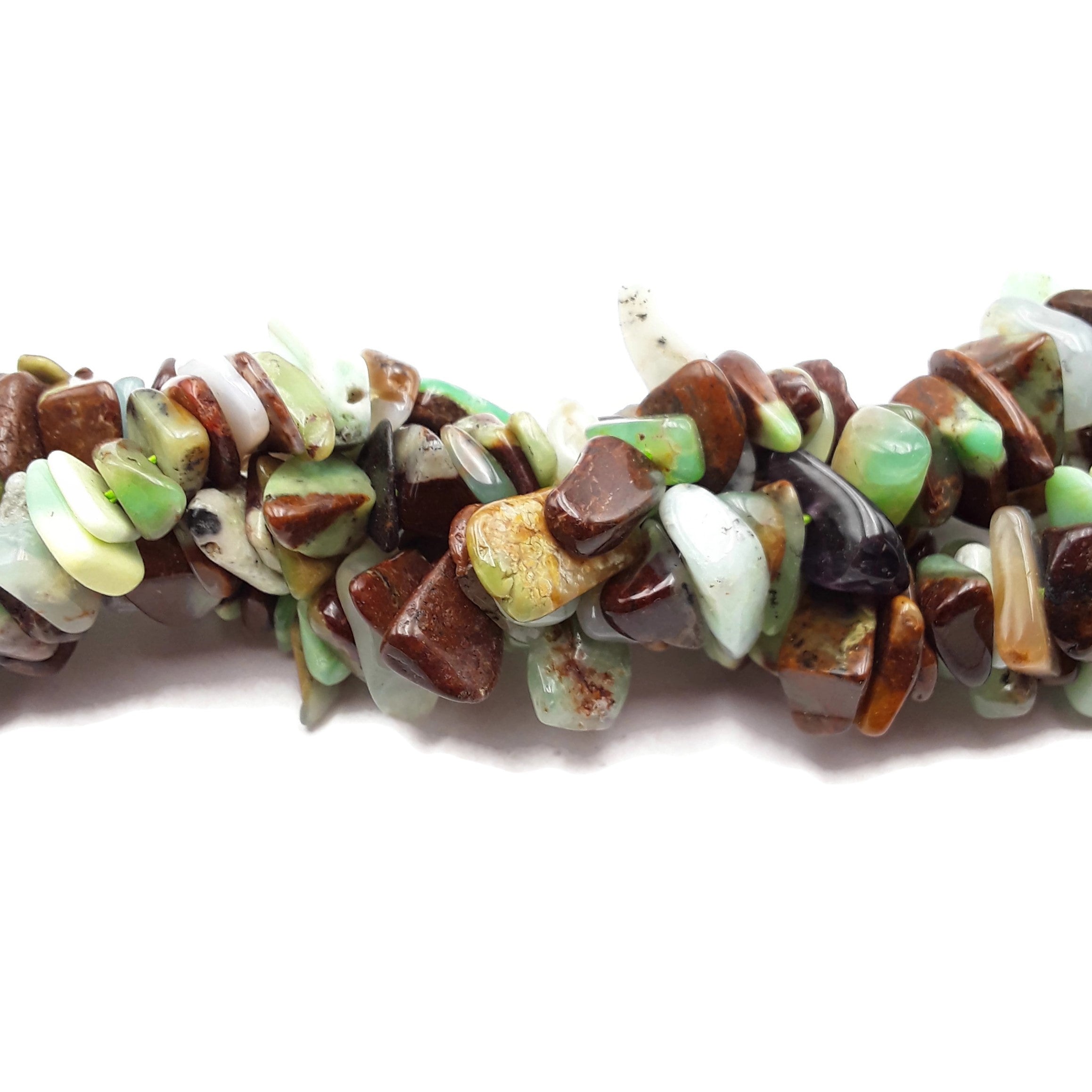 Natural Chrysoprase Irregular Pebble Nugget Slice Beads - 12-15mm Gemstone Chips for Jewelry Making - DIY Bracelet, Necklace & Craft Projects - 15.5 Inch Strand