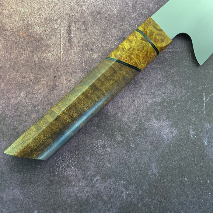 Premium 215mm AEB-L Stainless Steel K-Tip Gyuto Chef Knife by Joe Edson - Handcrafted Japanese Kitchen Knife for Professional Chefs & Home Cooking, Perfect for Slicing, Dicing & Precision Cutting