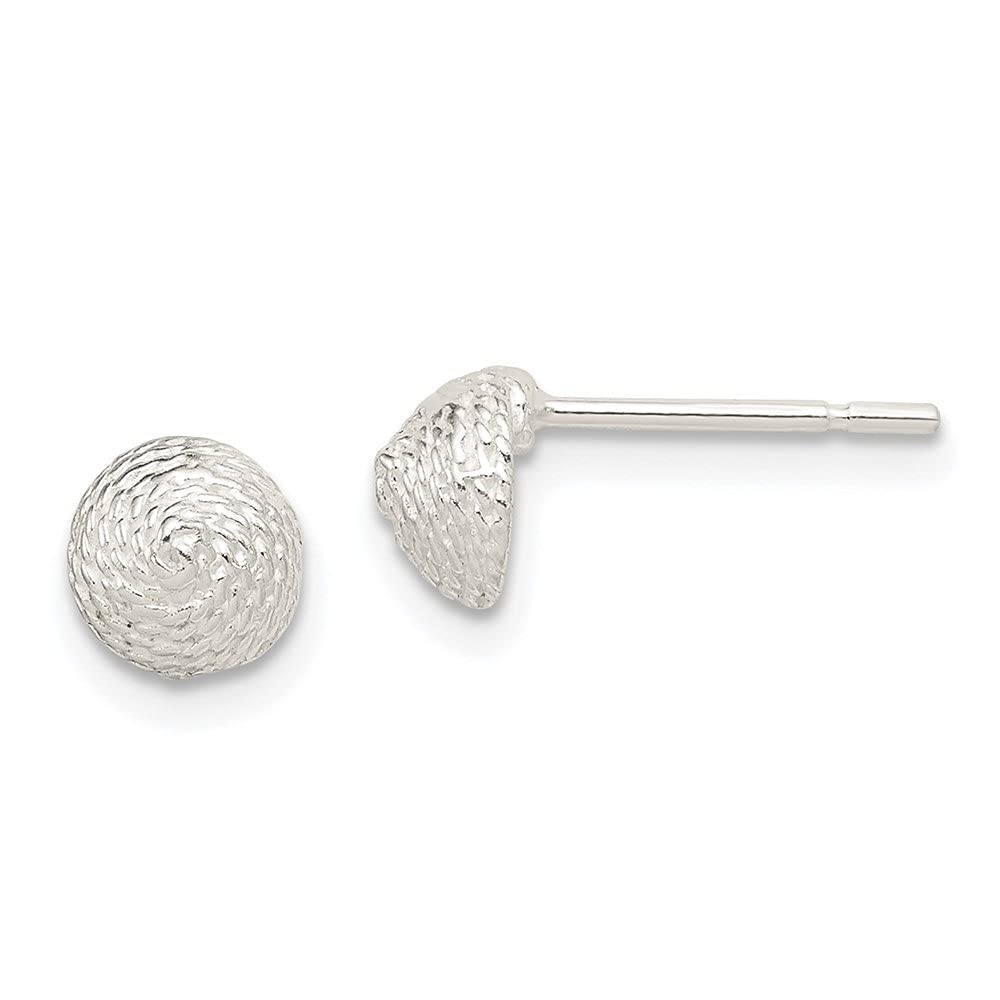 Diamond2Deal 925 Sterling Silver Solid Etched Ball Earrings for Women - Elegant Fine Jewelry for Everyday Wear, Parties & Special Occasions