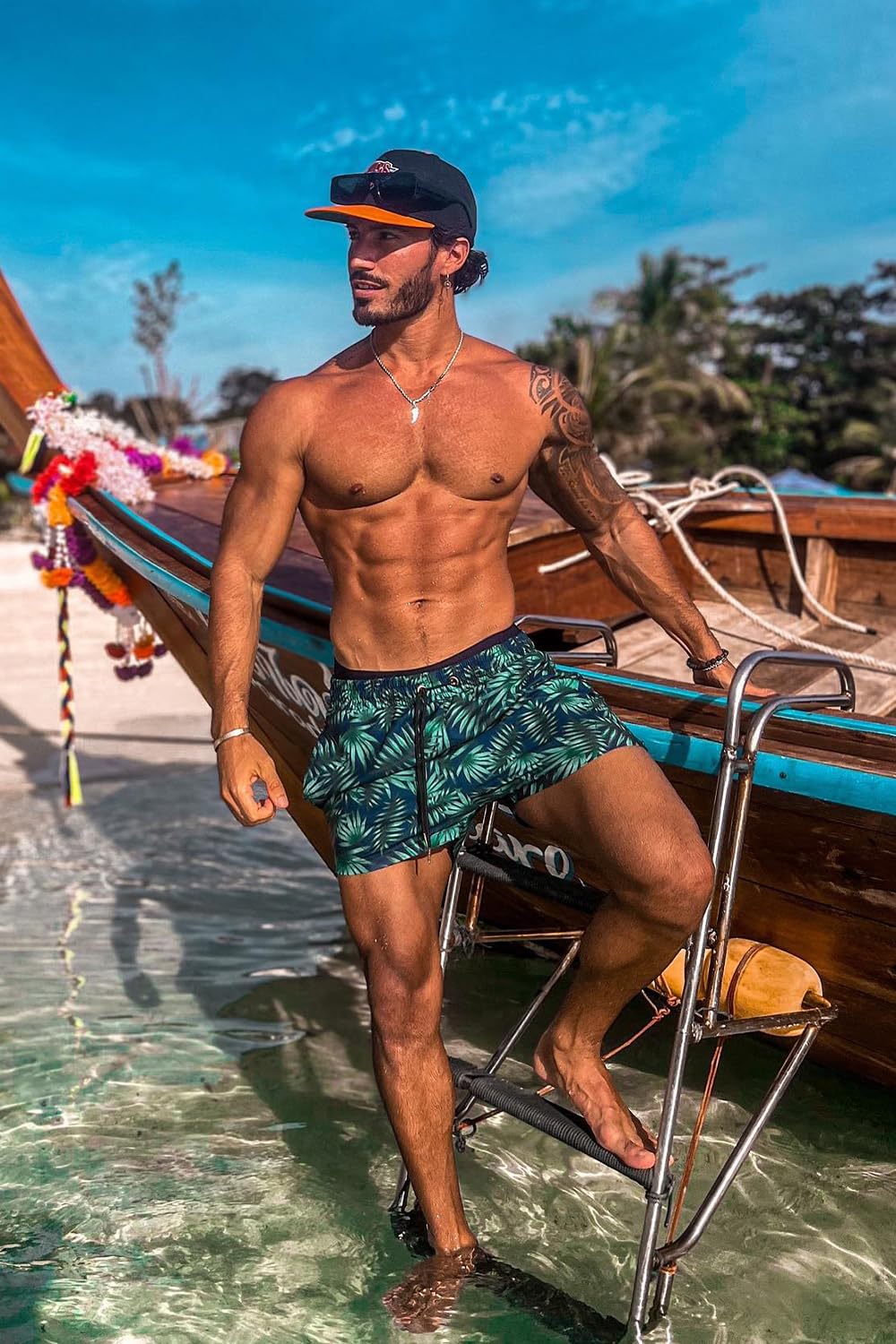 GINGTTO Men's Quick-Dry Swim Trunks with Mesh Lining - Comfortable Beach Shorts for Swimming, Surfing & Summer Vacation