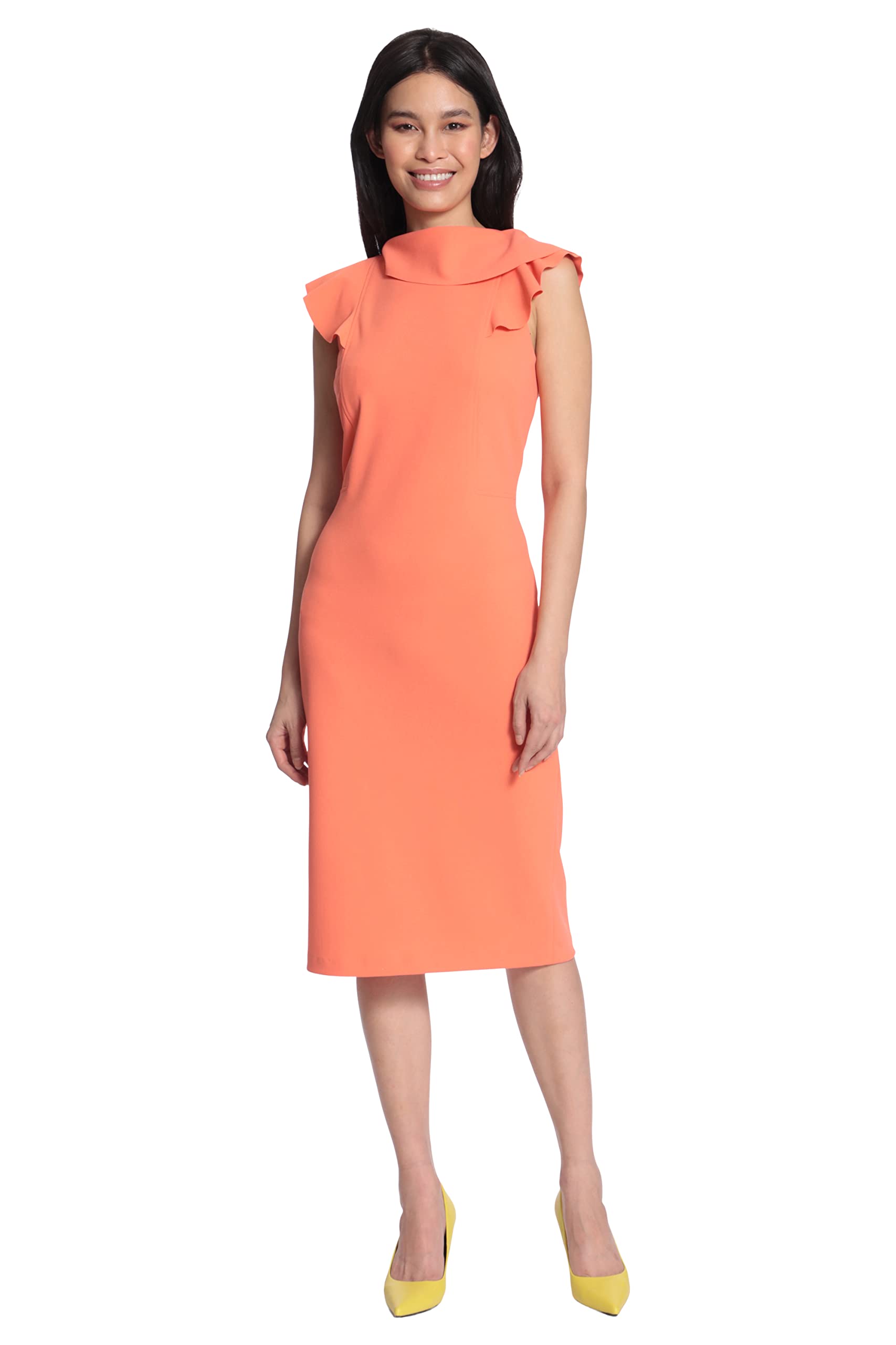 Maggy London Women's Ruffle Sleeve Dress for Party & Evening Wear