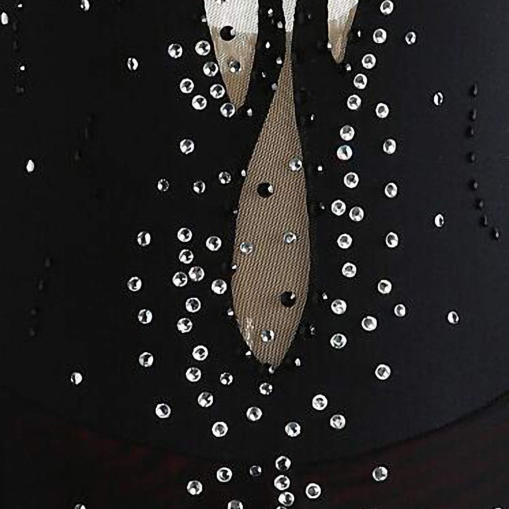 Custom Black & Red Figure Skating Costumes for Women - Long Sleeve Competition Dresses & Skirts - Perfect for Ice Shows, Performances & Professional Skating Events