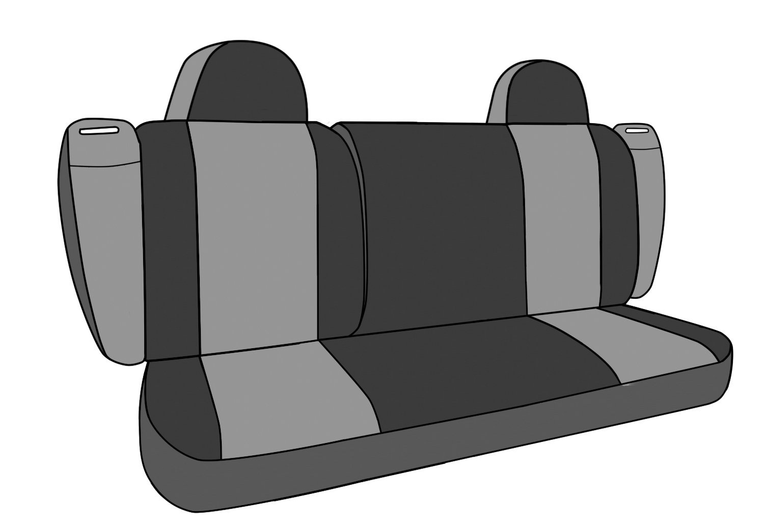 CalTrend Rear 60/40 Split Back & Solid Cushion Seat Covers - Smart Denim Fabric for 1993-1997 Toyota Corolla (Blue Insert & Trim) | Perfect for Car Interior Protection & Custom Style Upgrade