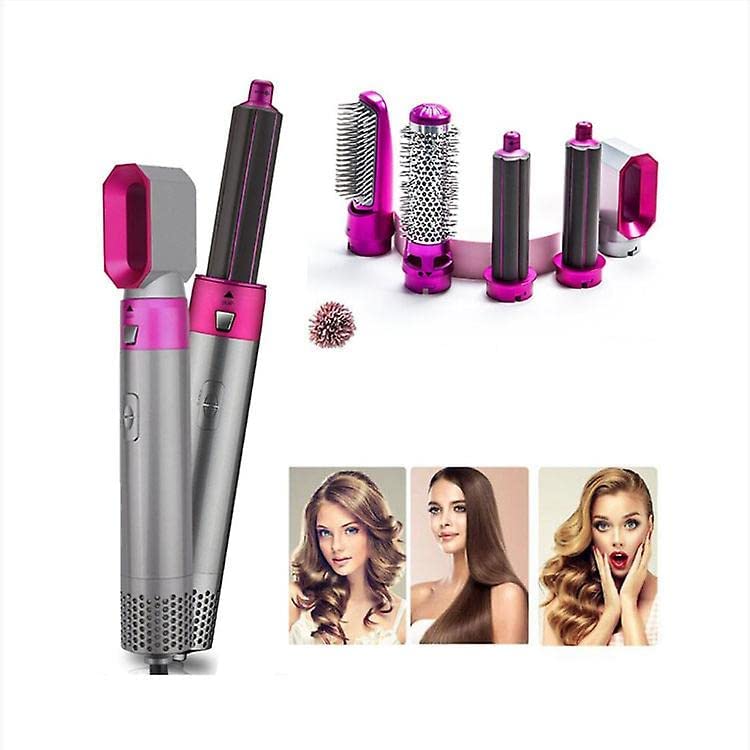 SHOPECOM 3 in 1 Multifunctional Hot Hair Brush with Hair Dryer & Curler - Volumizing Hair Straightener, Rotating Styling Brush, Blow Dry Diffuser for Smooth, Wavy or Curly Hair - Perfect for Home, Salon & Travel Use