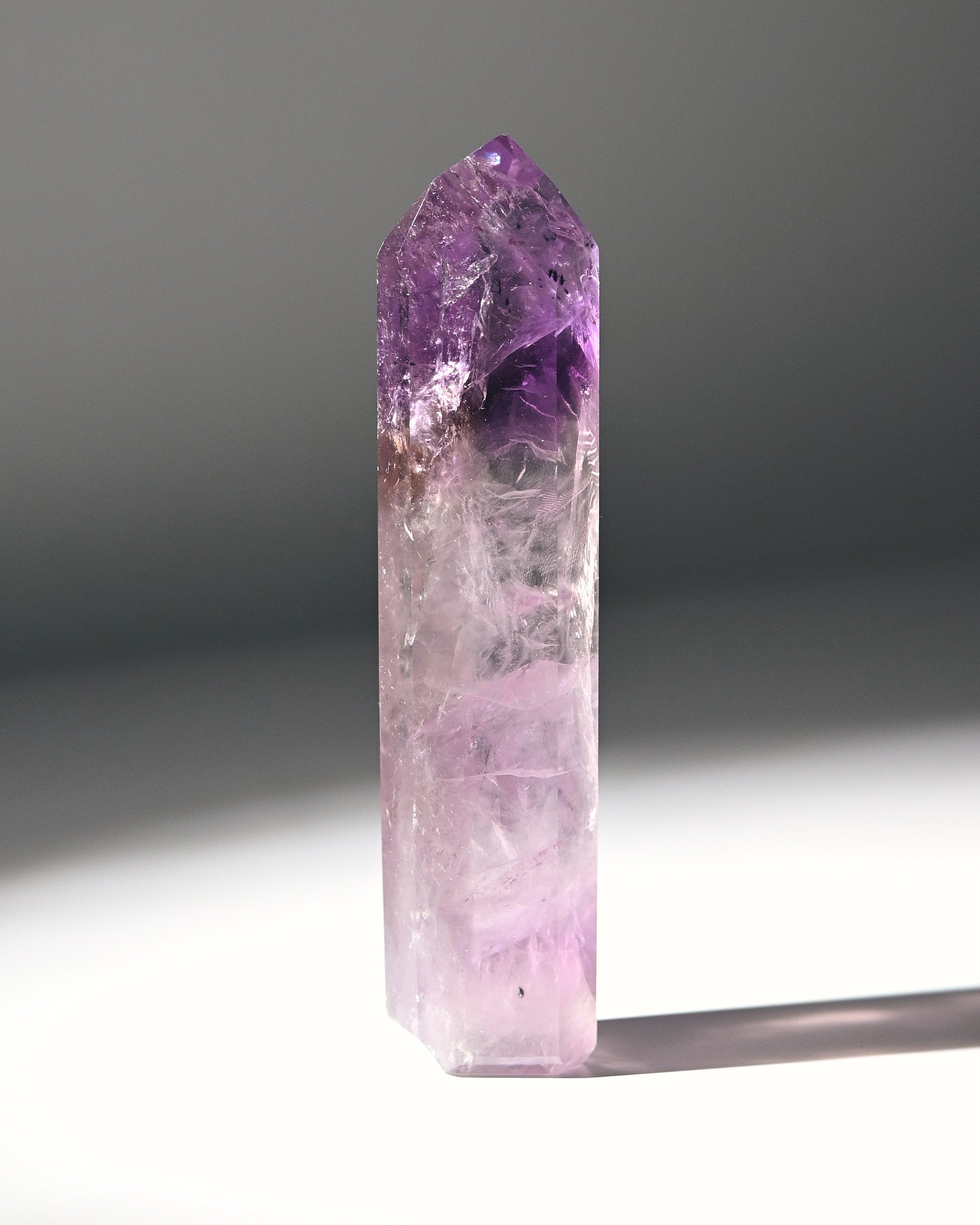 Natural Bahia Amethyst Phantom Tower - 4.5 Inch Healing Crystal Point for Meditation, Reiki, and Home Decor | Spiritual Gift & Energy Stone Collection