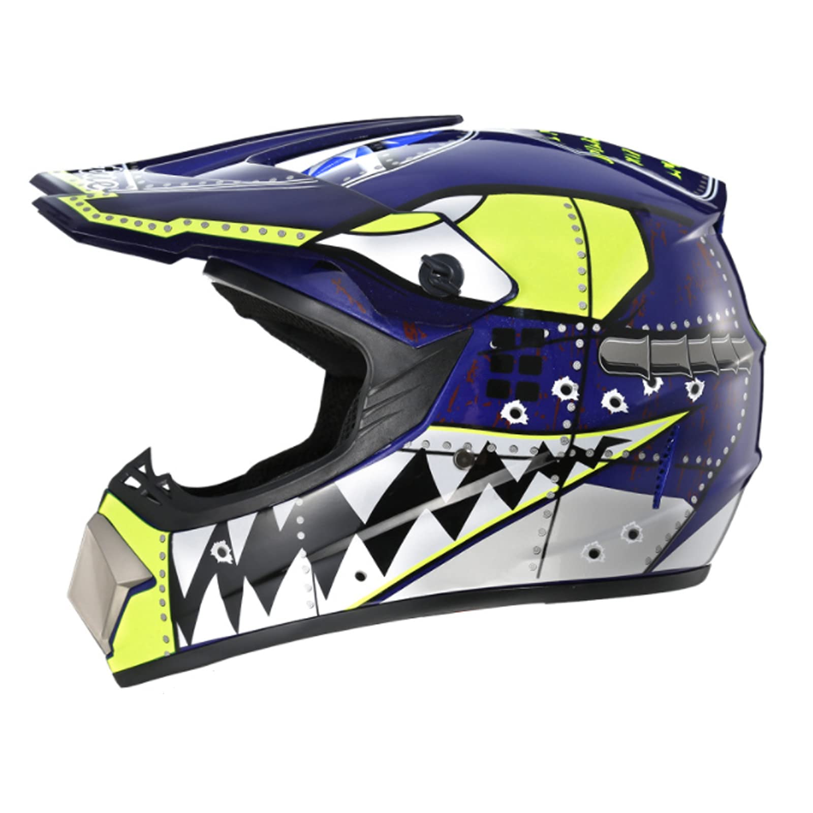 Youth Kids Motocross Helmet - DOT/ECE Approved Dirt Bike & Off-Road Motorcycle Helmet for Boys Girls - Unisex Adult Mountain Bike Safety Gear - Black Size 21 - Perfect for Trail Riding, BMX & ATV Adventures