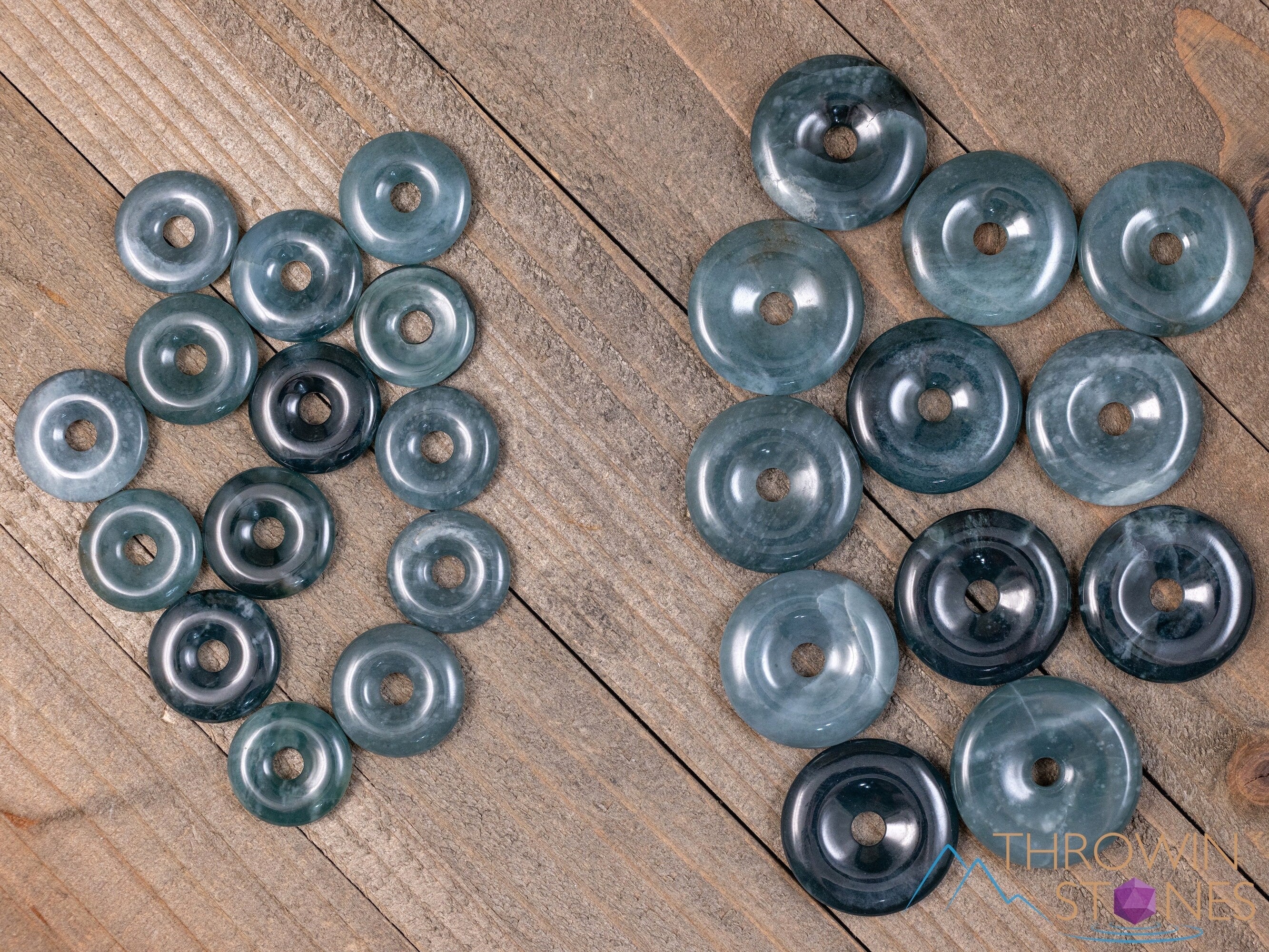 Blue Jade Crystal Donut Pendant - Handmade Healing Stone Jewelry for Women, E2072 | Spiritual Healing, Meditation & Chakra Balancing Accessory