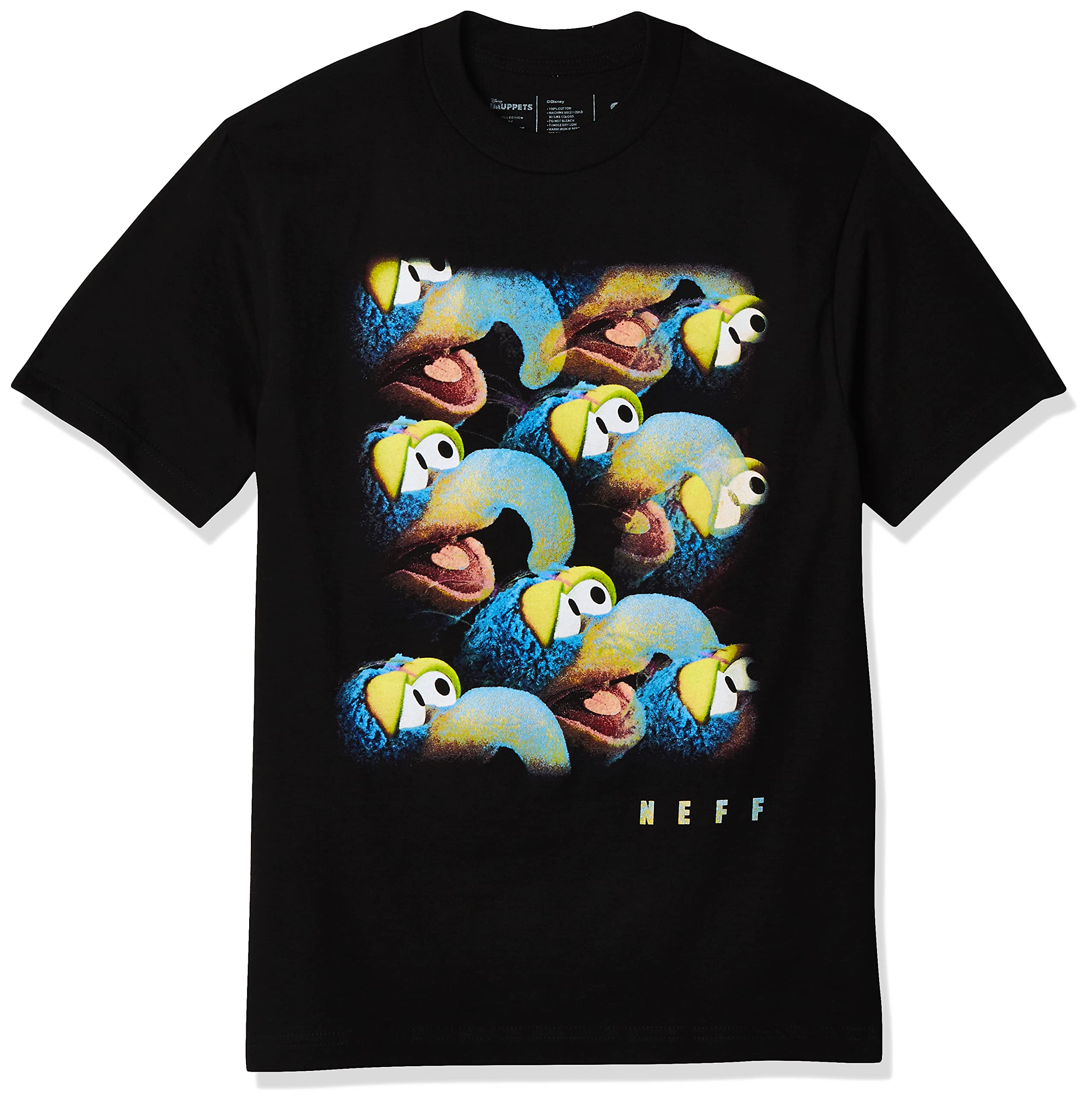 NEFF Men's Muppets Kermit The Frog & Friends Graphic T-Shirt | Soft Cotton Tee for Casual Wear & Pop Culture Fans