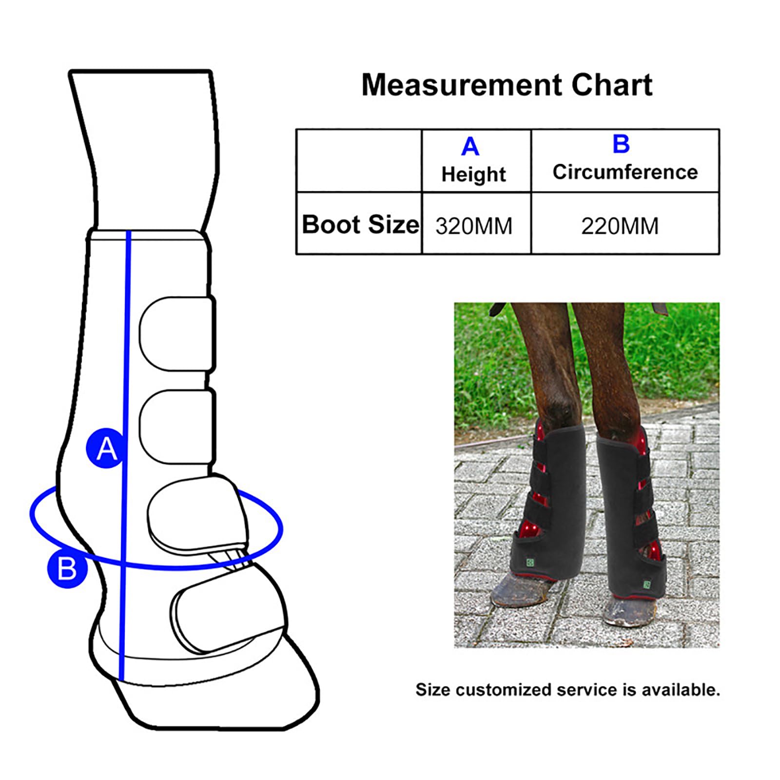 LED Red Light Therapy Boot for Horse Hooves - Infrared & Red Light Therapy Device to Relieve Leg Pain from Vigorous Exercise - Ideal for Post-Workout Recovery & Equine Wellness (1pc)