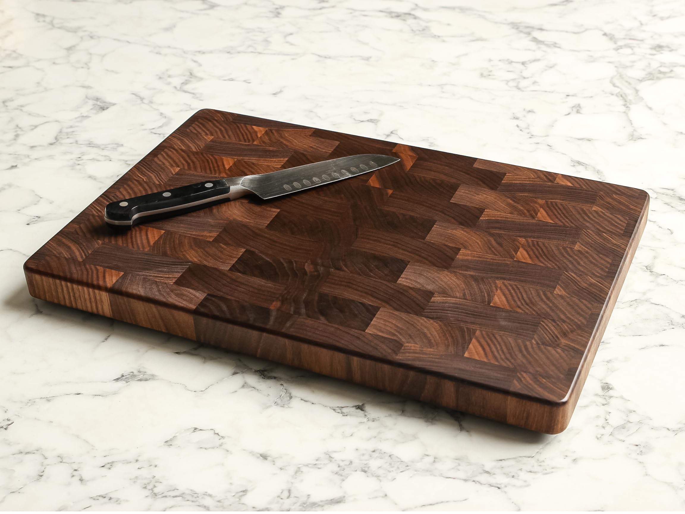 Premium Large End Grain Walnut Cutting Board - Handcrafted in USA - 2