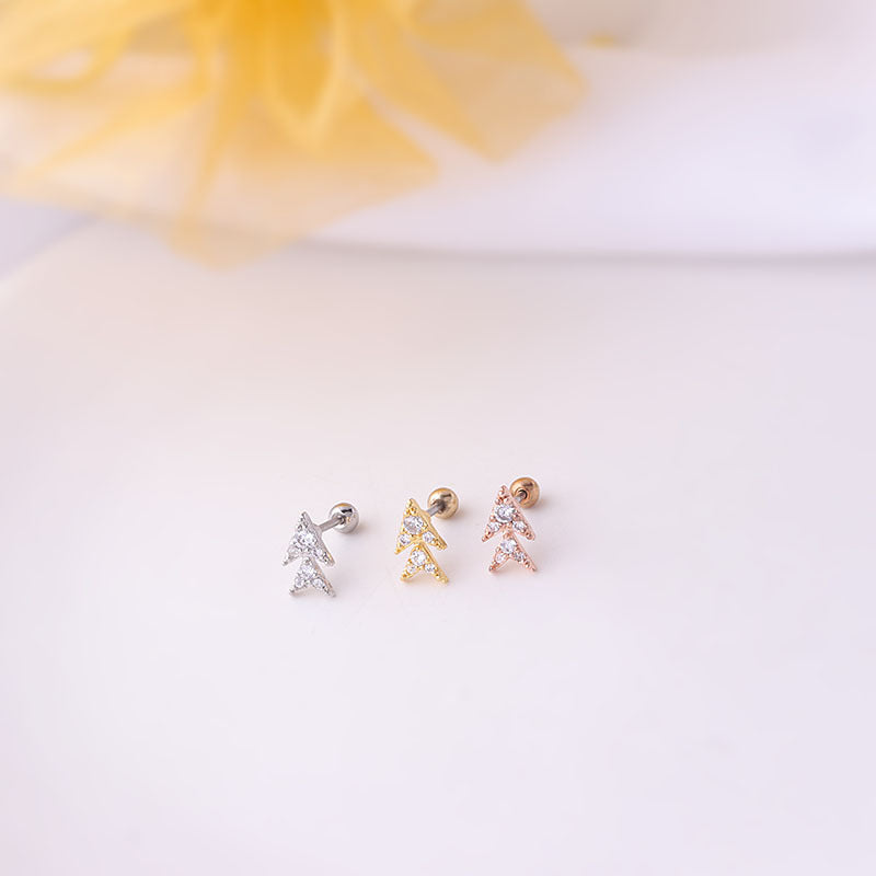 20G Star Floating Helix Earrings with Dangle Chain - Trendy Cartilage Hoop Earrings for Women - Perfect for Parties, Dating & Everyday Wear