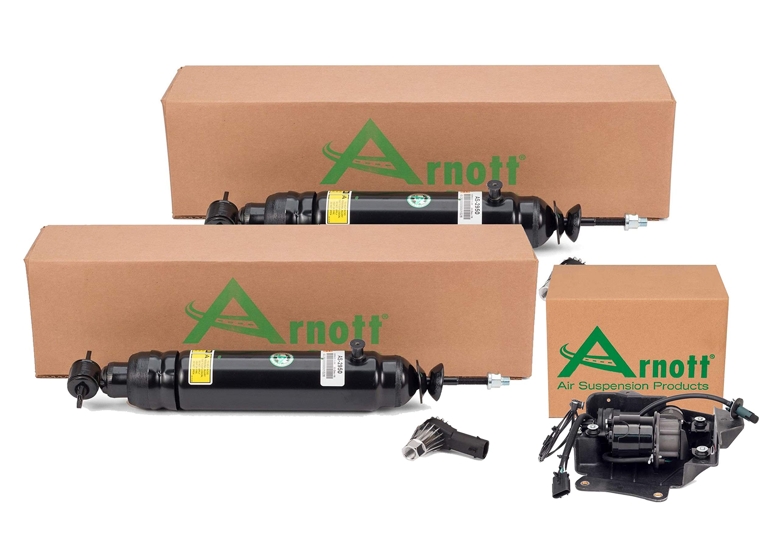 Arnott Rear Air Shocks and Compressor Kit for Buick Lucerne & Cadillac DTS with F55 MagneRide Sport Suspension - Premium Replacement Parts for Smooth Ride & Enhanced Handling - Perfect for City Commuting & Highway Driving