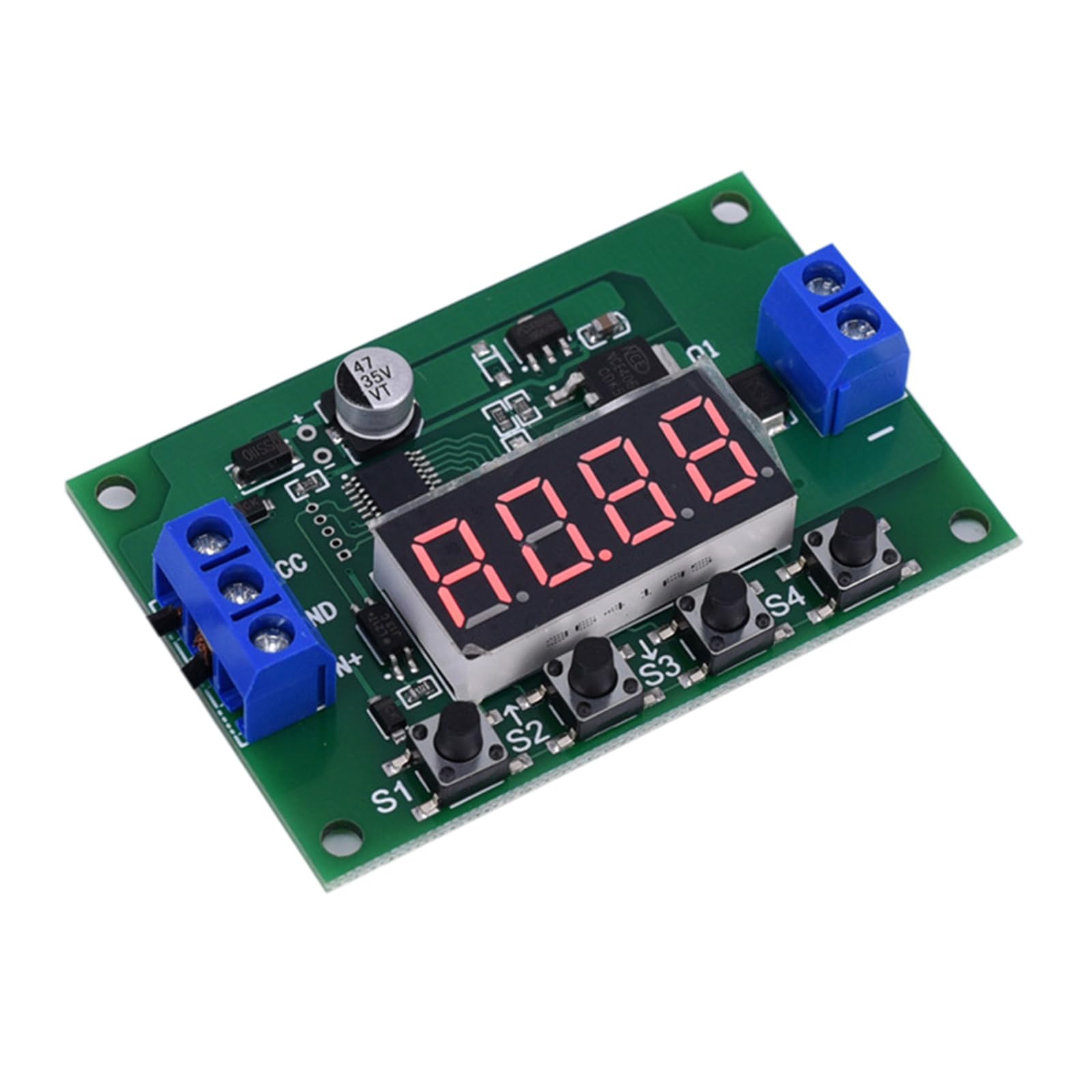 ASUKOHU Programmable Cycle Timer Switch with LED Display - 5~30V Power Supply, Delay & Cycle Timer Relay Module for Home Automation, DIY Projects & Industrial Control