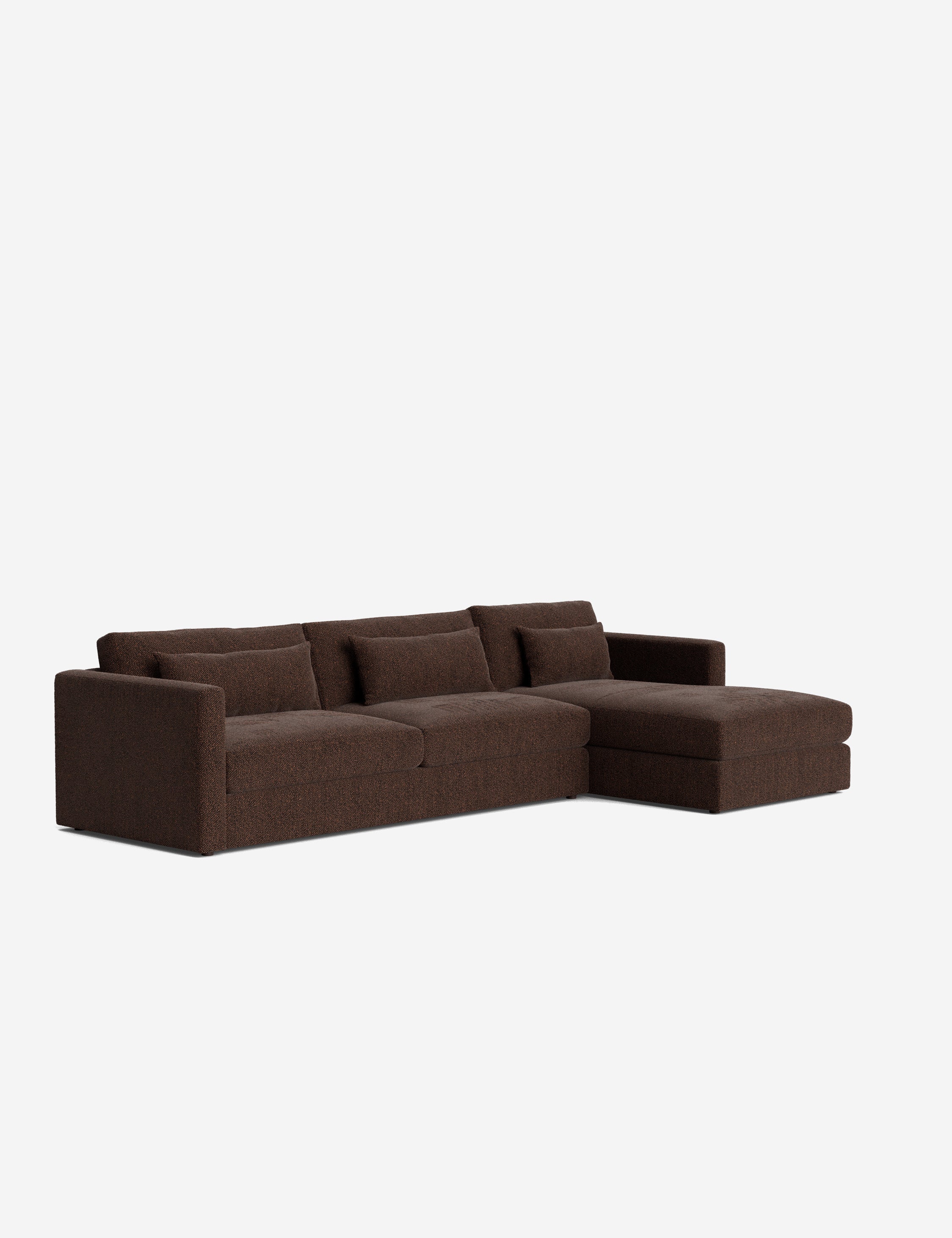 Durham Chaise Sectional Sofa - Modern L-Shaped Couch with Chaise Lounge | Comfortable Fabric Upholstery for Living Room, Family Room & Home Theater