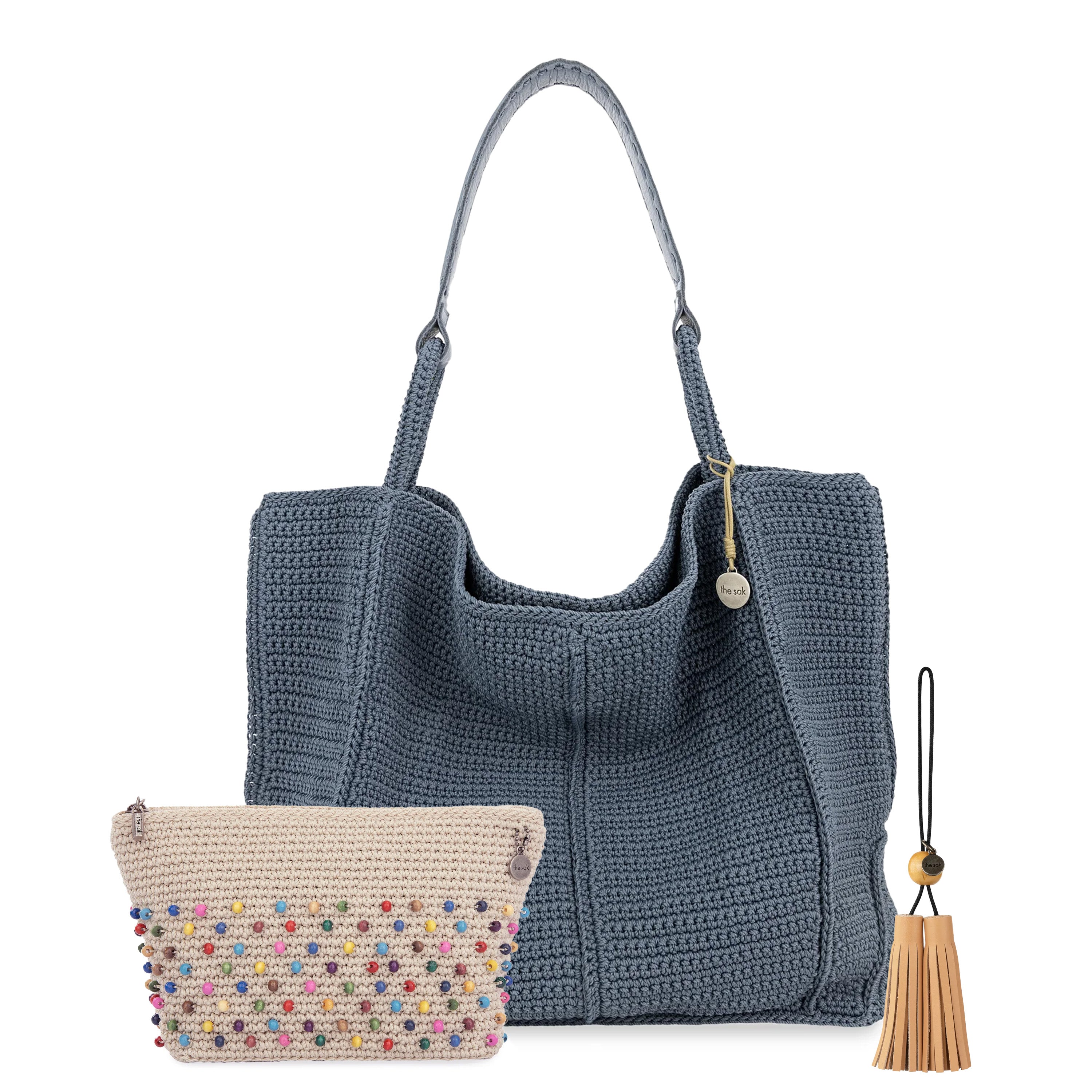 Los Feliz Large Tote Pouch 3-Piece Set - Stylish & Spacious Bags for Women, Perfect for Work, Travel, and Beach Day Essentials
