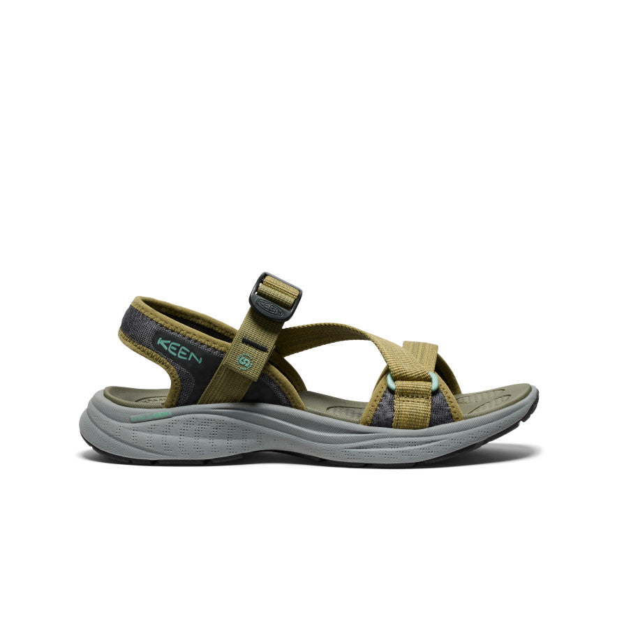 Leiki Women's Open Toe Sandals - Martini Olive & Granite Green | Comfortable Summer Casual Shoes for Beach, Vacation & Outdoor Walking