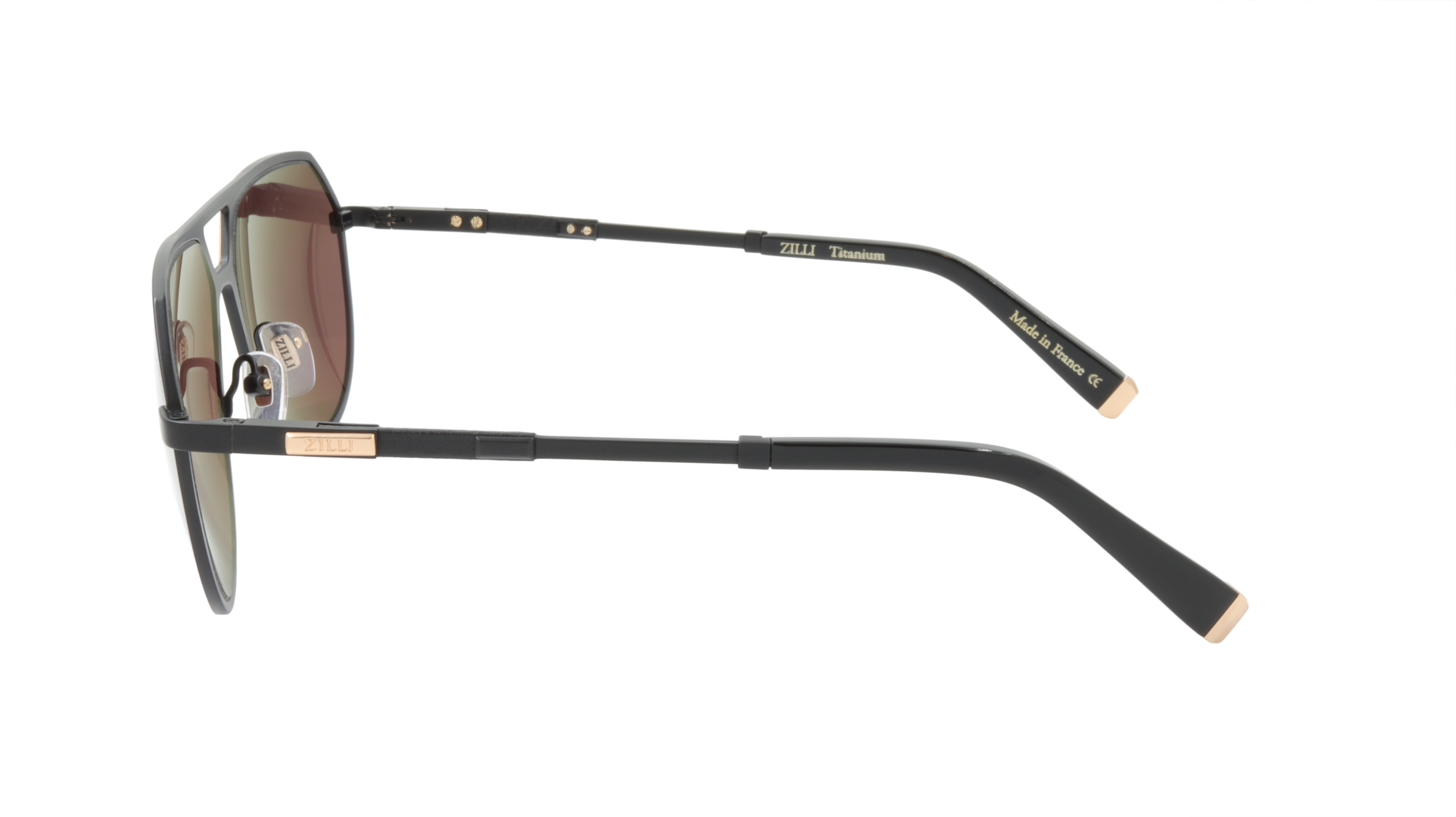 ZILLI Luxury Titanium Acetate Polarized Sunglasses - Handmade in France - Model ZI 65023 C06 - Perfect for Driving, Travel & Fashion Statement
