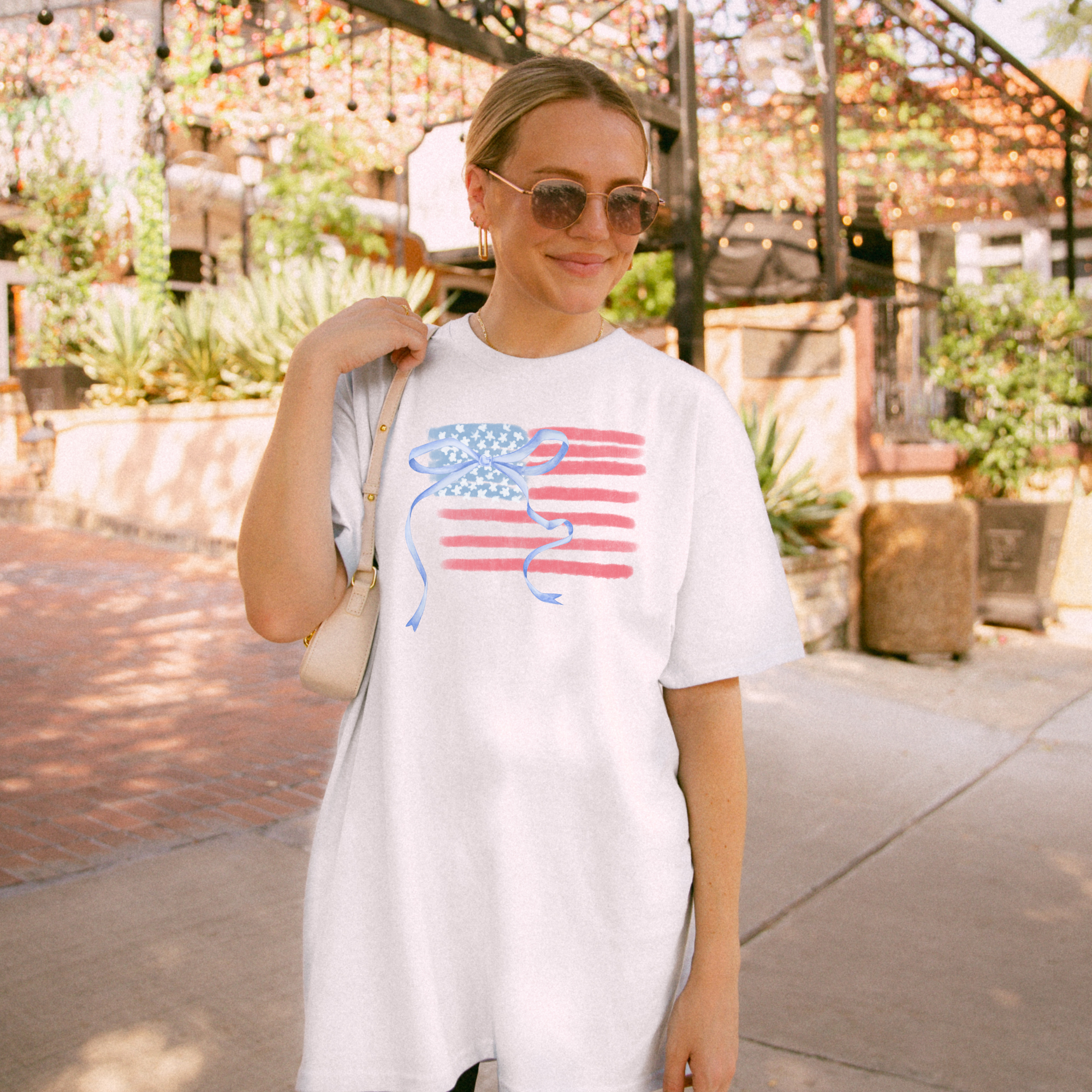 Trendy Coquette Flag T-Shirt for Women - Stylish & Comfortable Casual Wear for Outings, Parties & Everyday Fashion