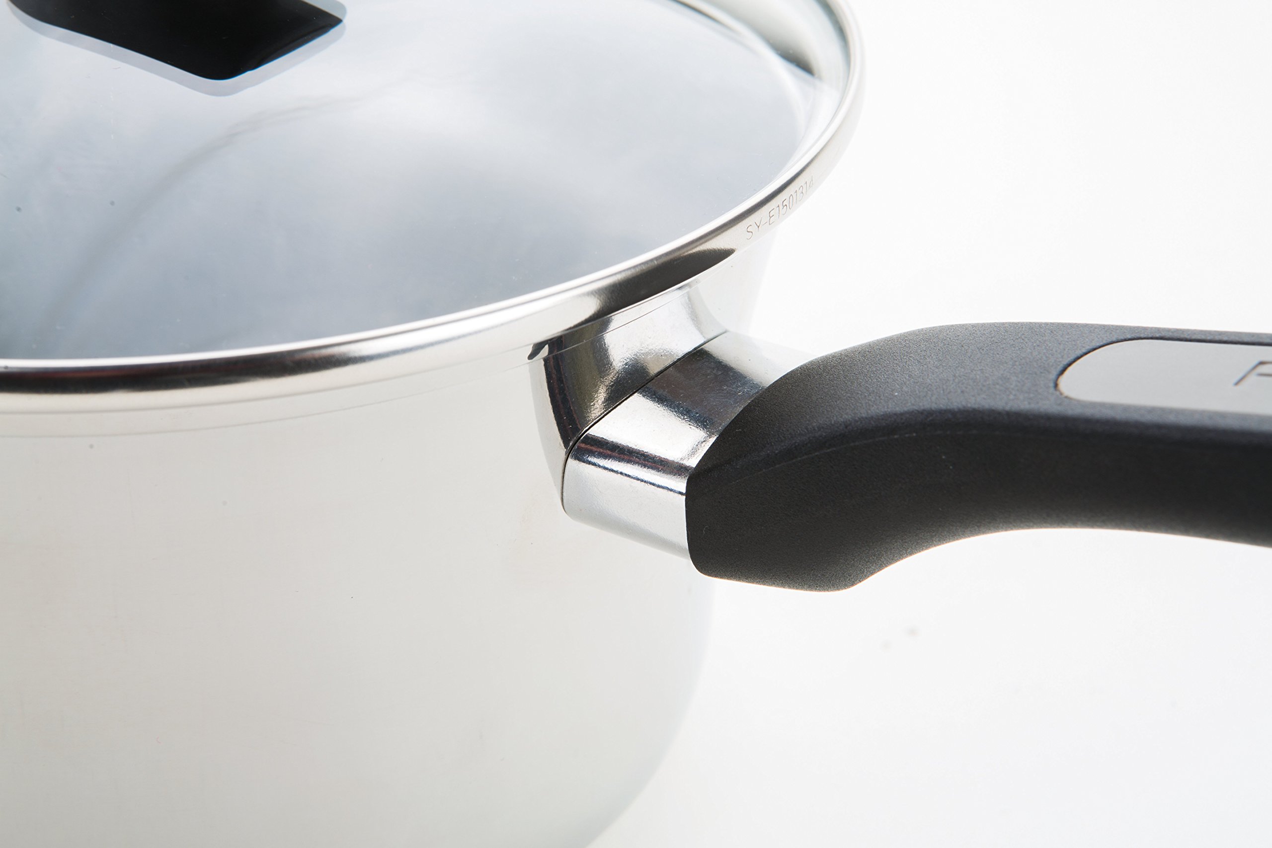 Premium 3-Piece Silver Durasteel Induction Stainless Steel Cookware Set - Pots & Pans for Induction Stovetops - Perfect for Boiling, Simmering & Cooking Soups, Pasta & Sauces