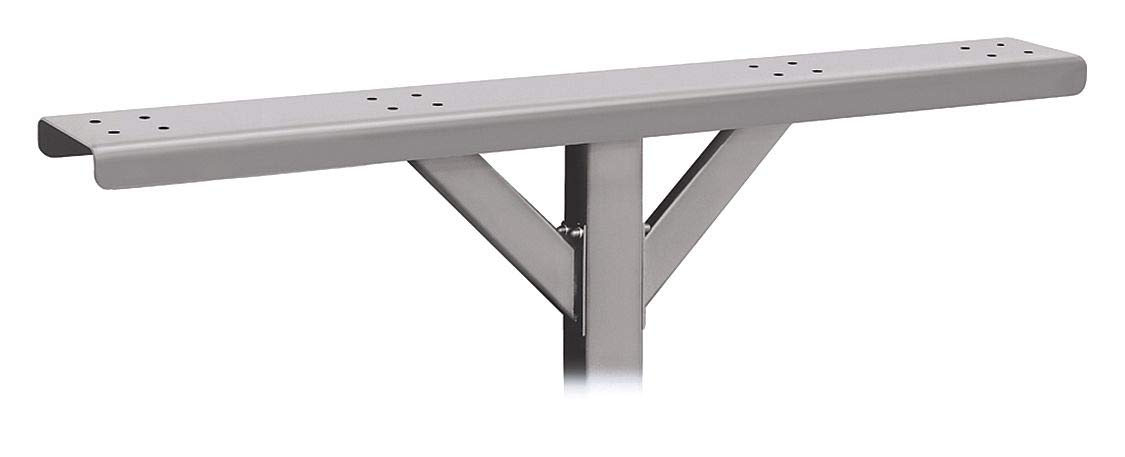 Salsbury Industries 4384SLV 4-Wide Mailbox Spreader with 2 Supporting Arms - Silver | Durable Roadside Mailbox Support for Rural Homes & Driveways