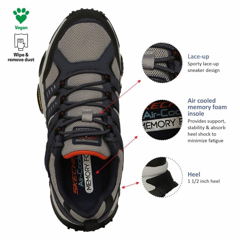 Skechers Men's Skech Air Envoy Oxford Shoes - Lightweight Comfortable Slip-Resistant Work Shoes for Business Casual & Office Wear