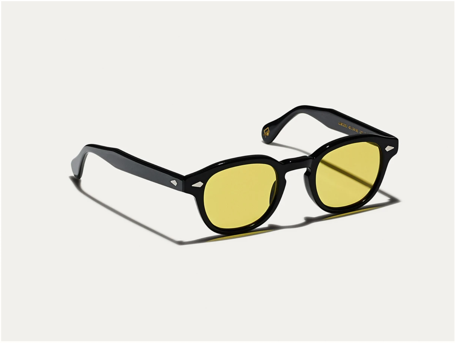 Moscot Lemtosh Black 49 Mellow Yellow Eyeglasses - Classic Retro Frame for Men & Women - Perfect for Reading, Driving & Fashion Accessories