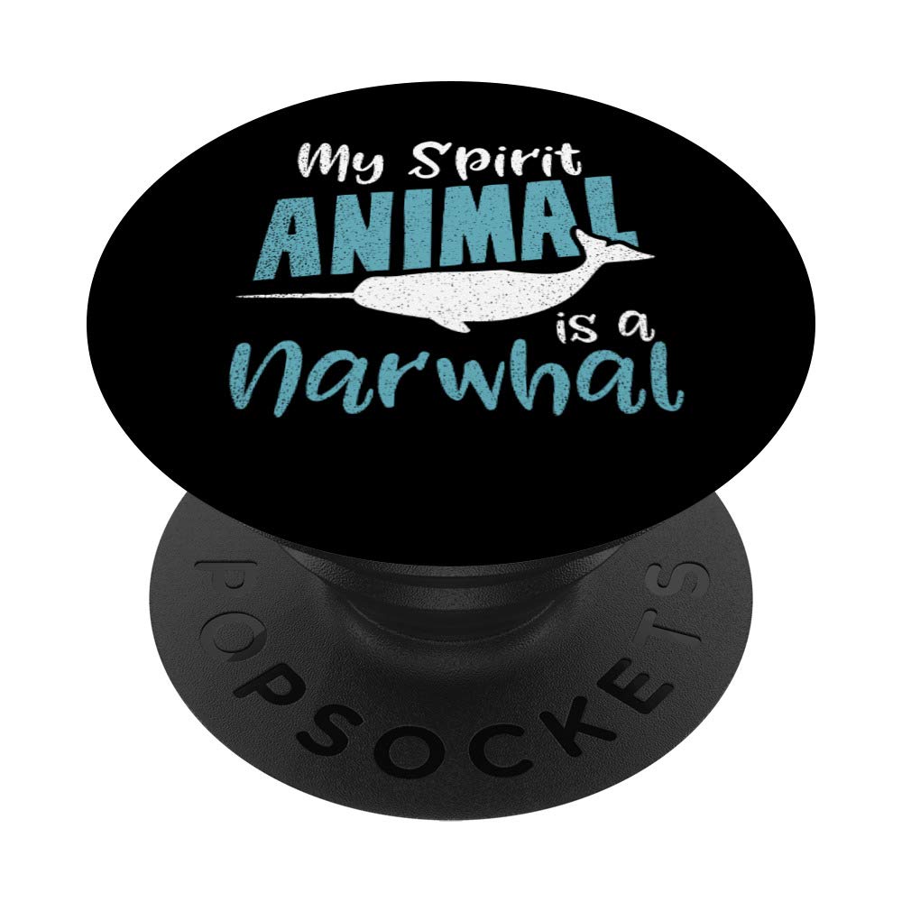 Narwhal Spirit Animal PopSockets PopGrip - Swappable Phone Grip for iPhone, Samsung & Tablets - Perfect Gift for Animal Lovers & Phone Accessories