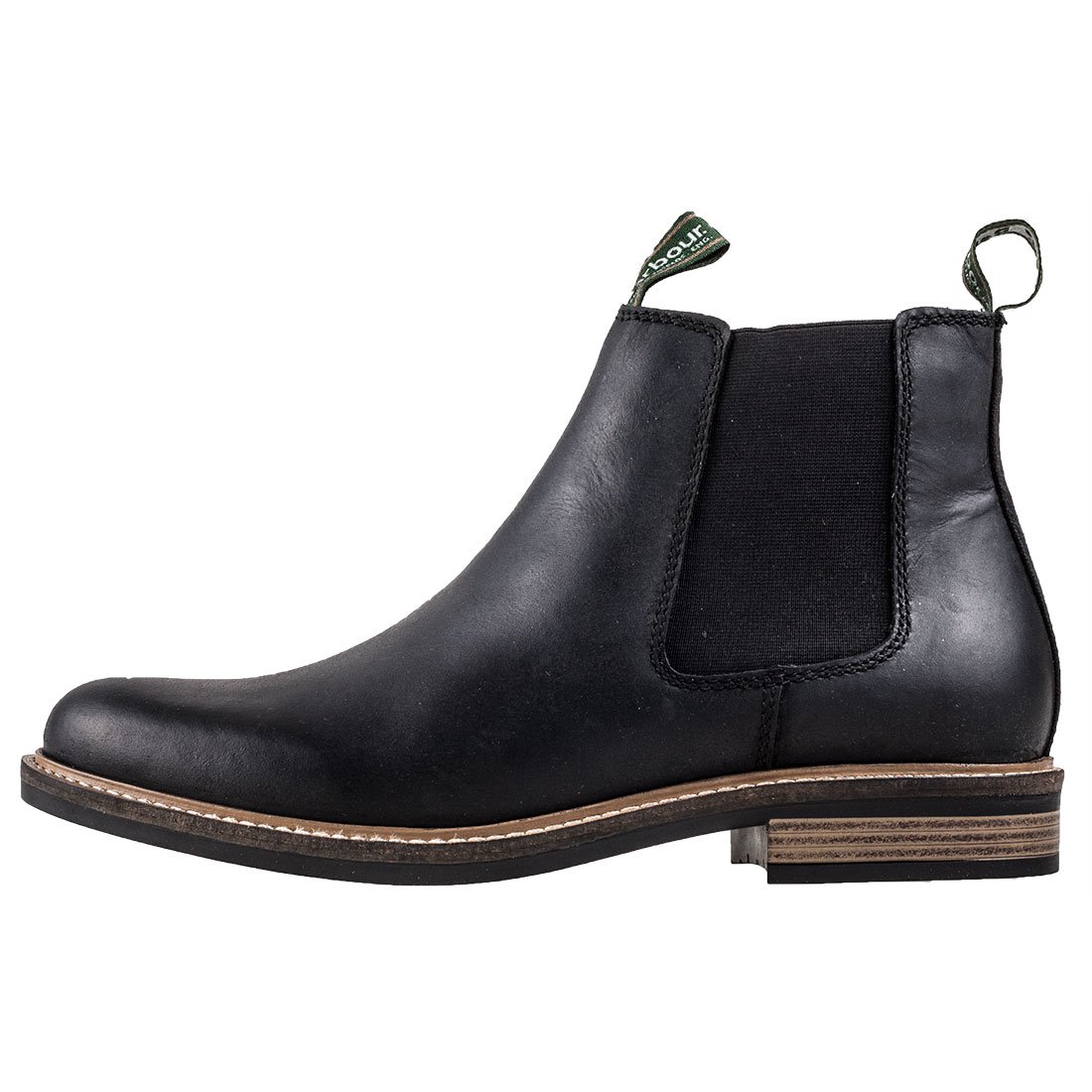 Barbour Men's Farsley Black Leather Chelsea Boots - Formal Office Shoes - Size 9.5 - Waterproof & Comfortable for Business, Work & Smart Casual Occasions