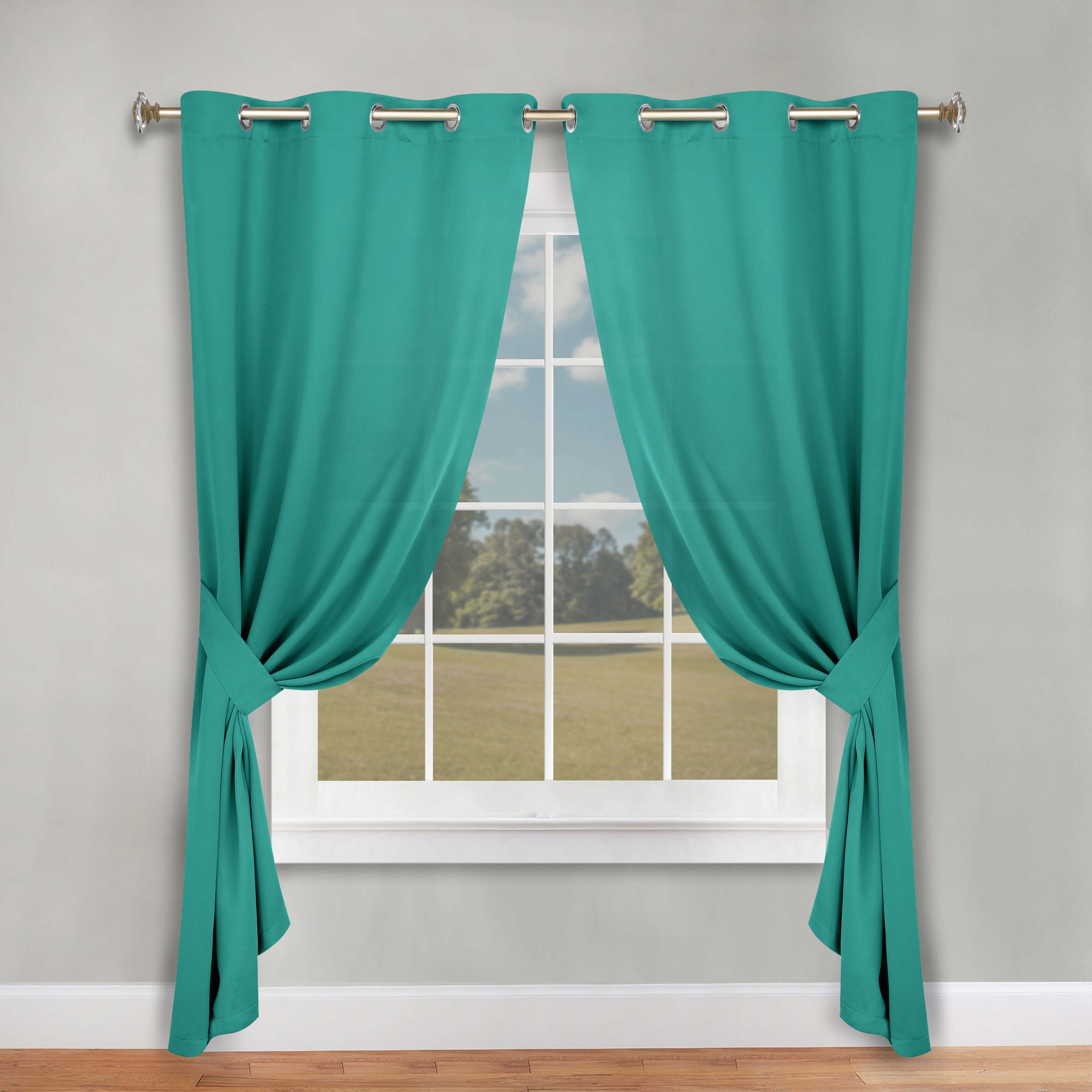 Premium Blackout Curtains Set of 2 - 100% Room Darkening, Machine Washable & Noise Reducing for Bedroom, Nursery & Home Theater