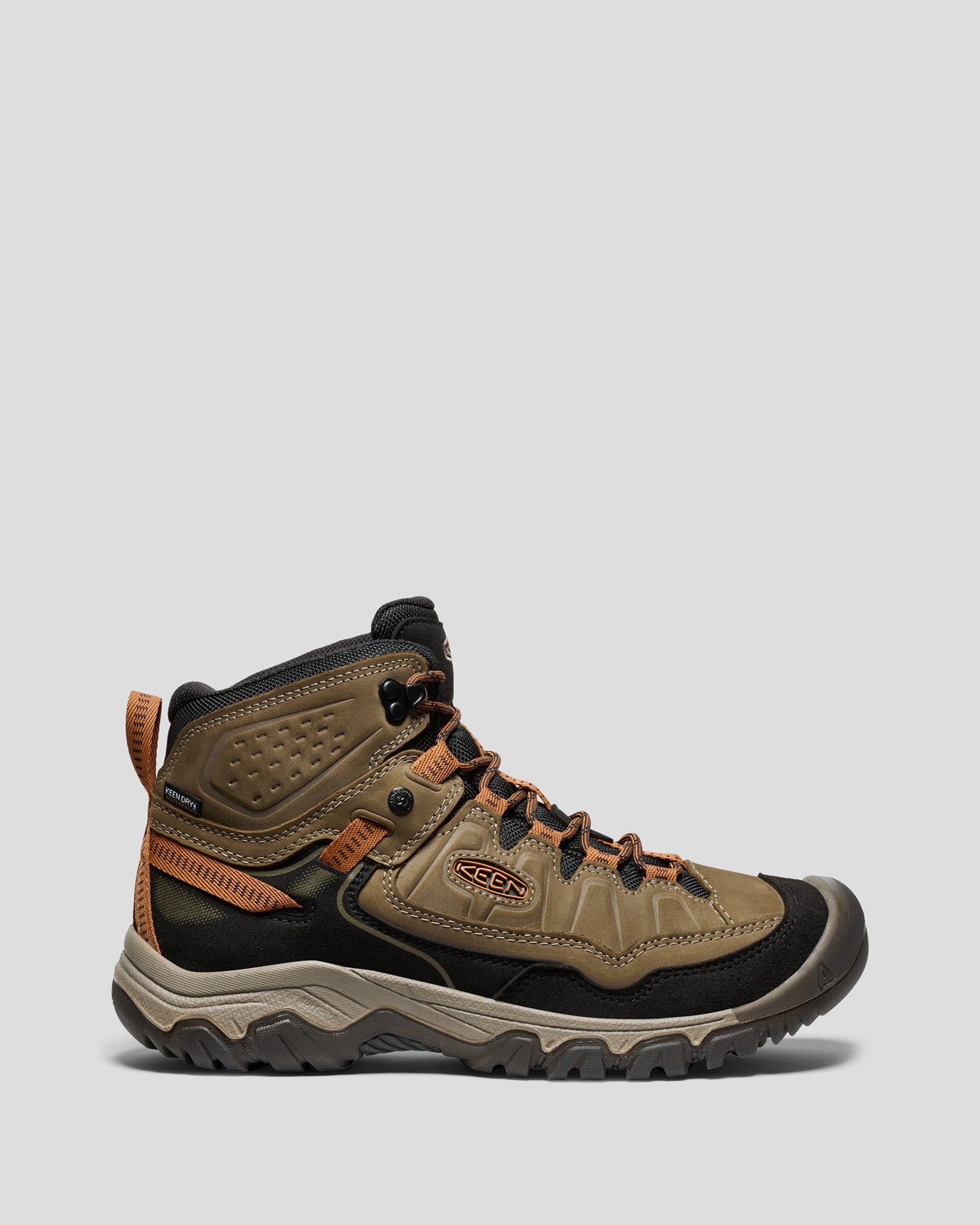 Keen Targhee IV Waterproof Mid Hiking Boots for Men - Sea Turtle/Roasted Pecan - Durable Outdoor Trekking Shoes for Hiking, Camping & Mountain Adventures