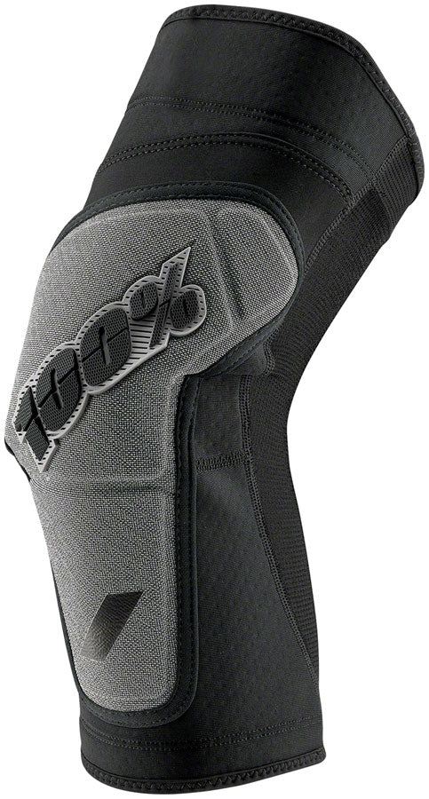 Ridecamp Knee Guards - 100% Protective Black/Gray Large Size for Motorcycle, Cycling & Extreme Sports