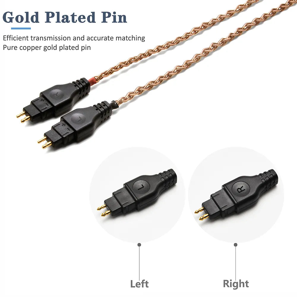 Premium GUCraftsman 6N Single Crystal Copper Upgrade Cable for Sennheiser HD580 HD600 HD650 HD660S Headphones - Audiophile-Grade Sound for Home Studio & Critical Listening