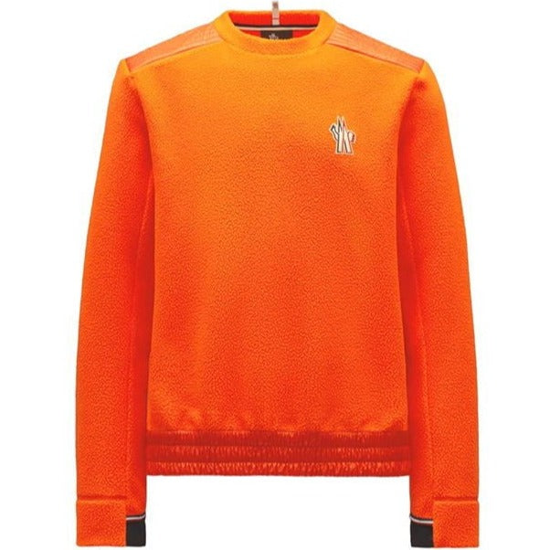 Moncler Orange Logo Sweatshirt for Men & Women - Stylish & Comfortable Pullover for Casual Wear, Street Fashion & Winter Outfits