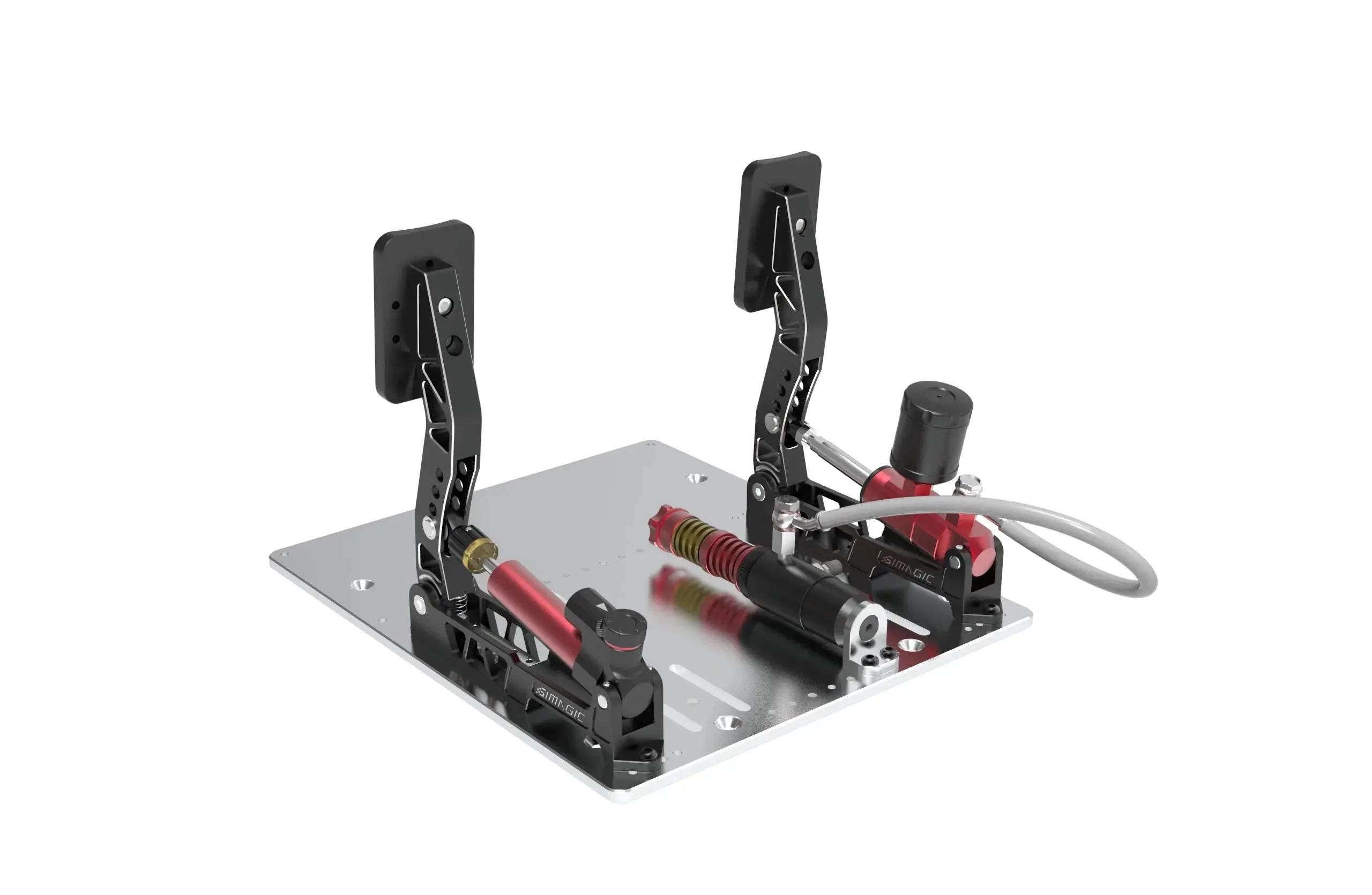 SIMAGIC P2000 Racing Pedals - High-Performance Brake Pedal with Red Pistons for Sim Racing Enthusiasts | Perfect for PC, PS5, and Xbox Racing Games