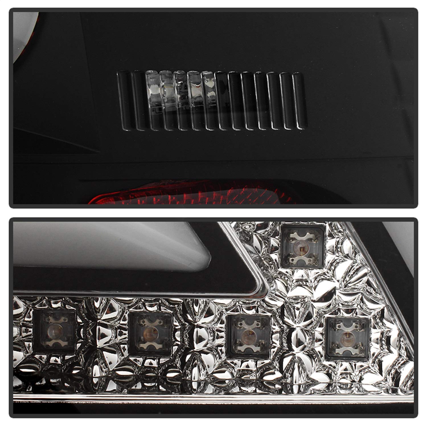Spyder Auto 5076380 LED Tail Lights - Black/Clear Smoke Lens - High Performance, Plug & Play - Perfect for Jeep Wrangler JK & Dodge Ram Trucks
