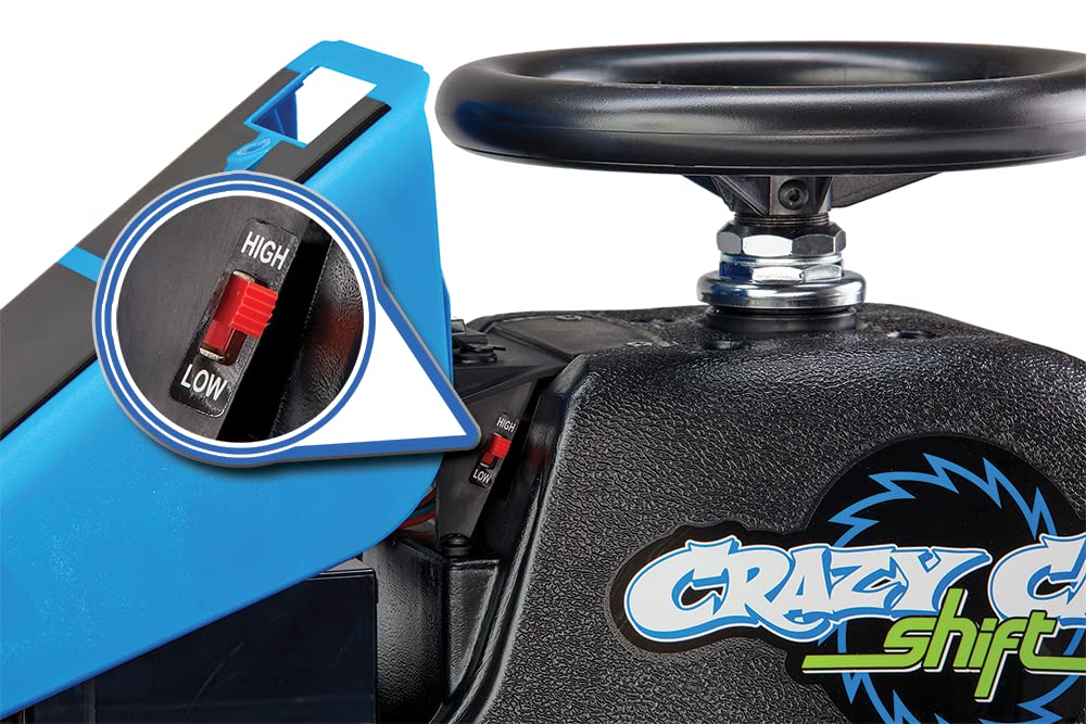 **Crazy Cart Shift Electric Drifting Go Kart for Kids Ages 6-12 | 12V Battery-Powered Ride-On Toy with High/Low Speed Switch & Drift System | Indoor & Outdoor Fun for Riders Up to 120 lbs | Perfect for Backyard, Driveway & Playground Adventures**